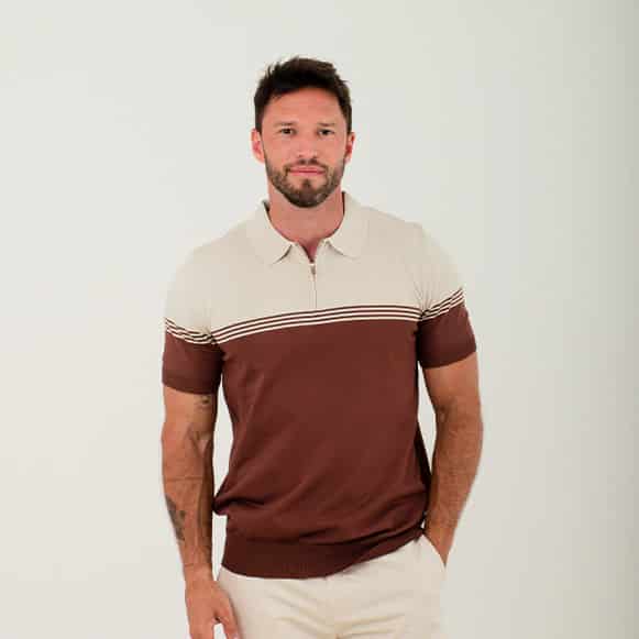 SUETER POLO MODA TEJIDO HOMBRE - miniatura 1