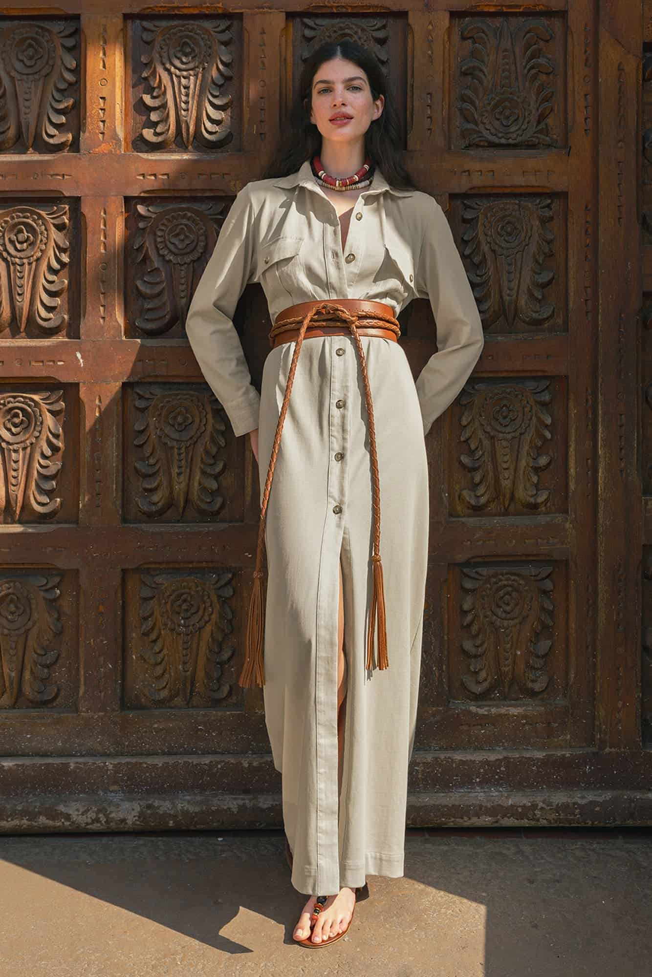 Vestido Amelia Beige - miniatura 1