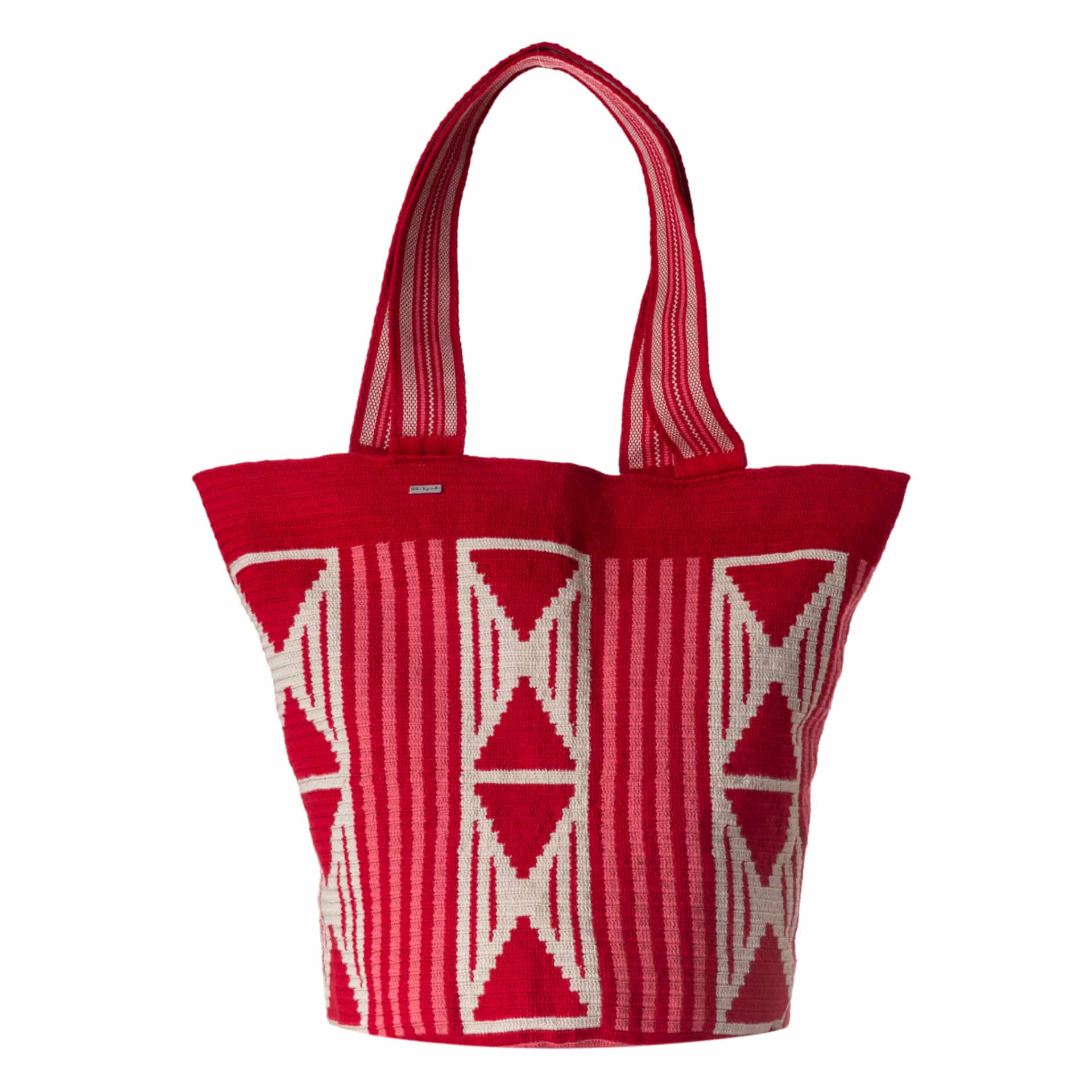 Maxi Bolso Wayuu Rojo/Beige - miniatura 1