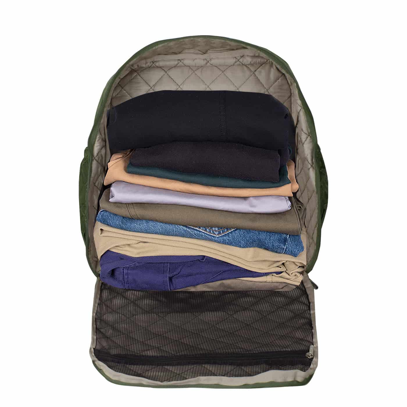 Morral Cabina Tapa Puffer Verde Militar - miniatura 5