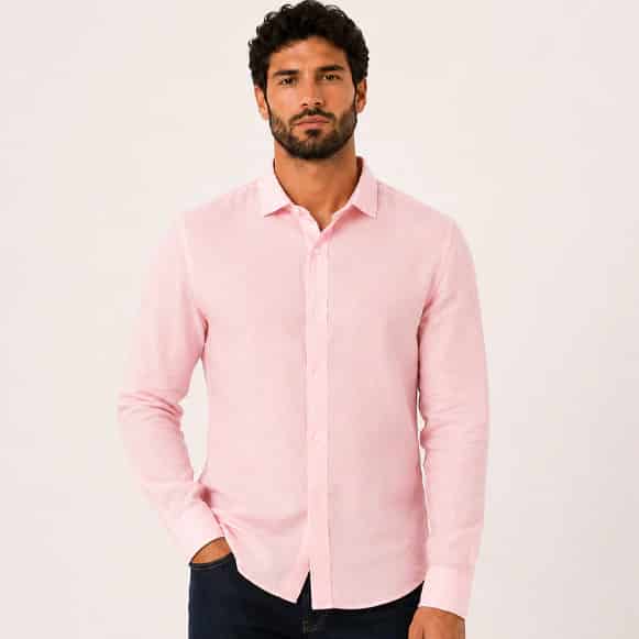 CAMISA ML 55% LINO 45%ALGODON HOMBRE - miniatura 8