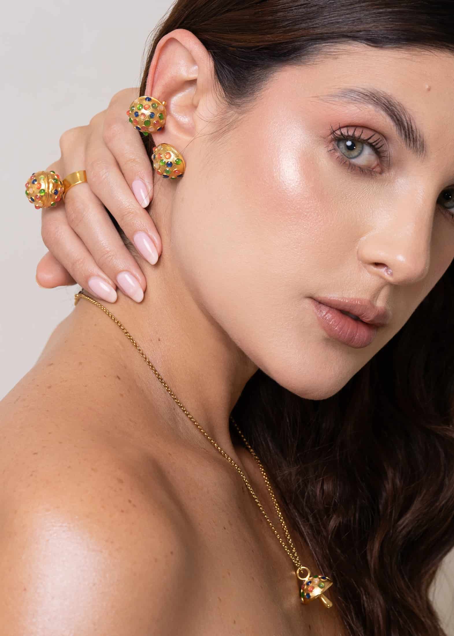 Aretes Hongo color - miniatura 2