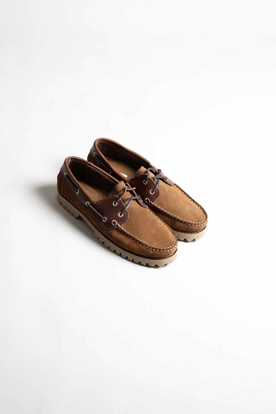Men's moccasin nautical cord taupe - miniatura 1