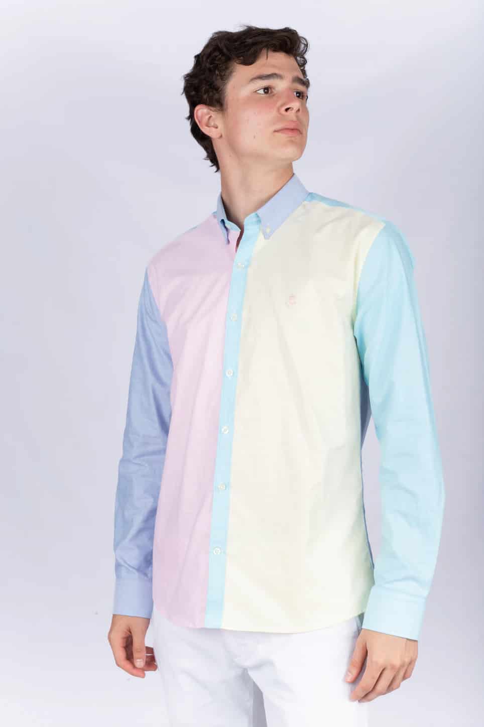 Camisa Oxford Multicolor Amarilla - miniatura 1