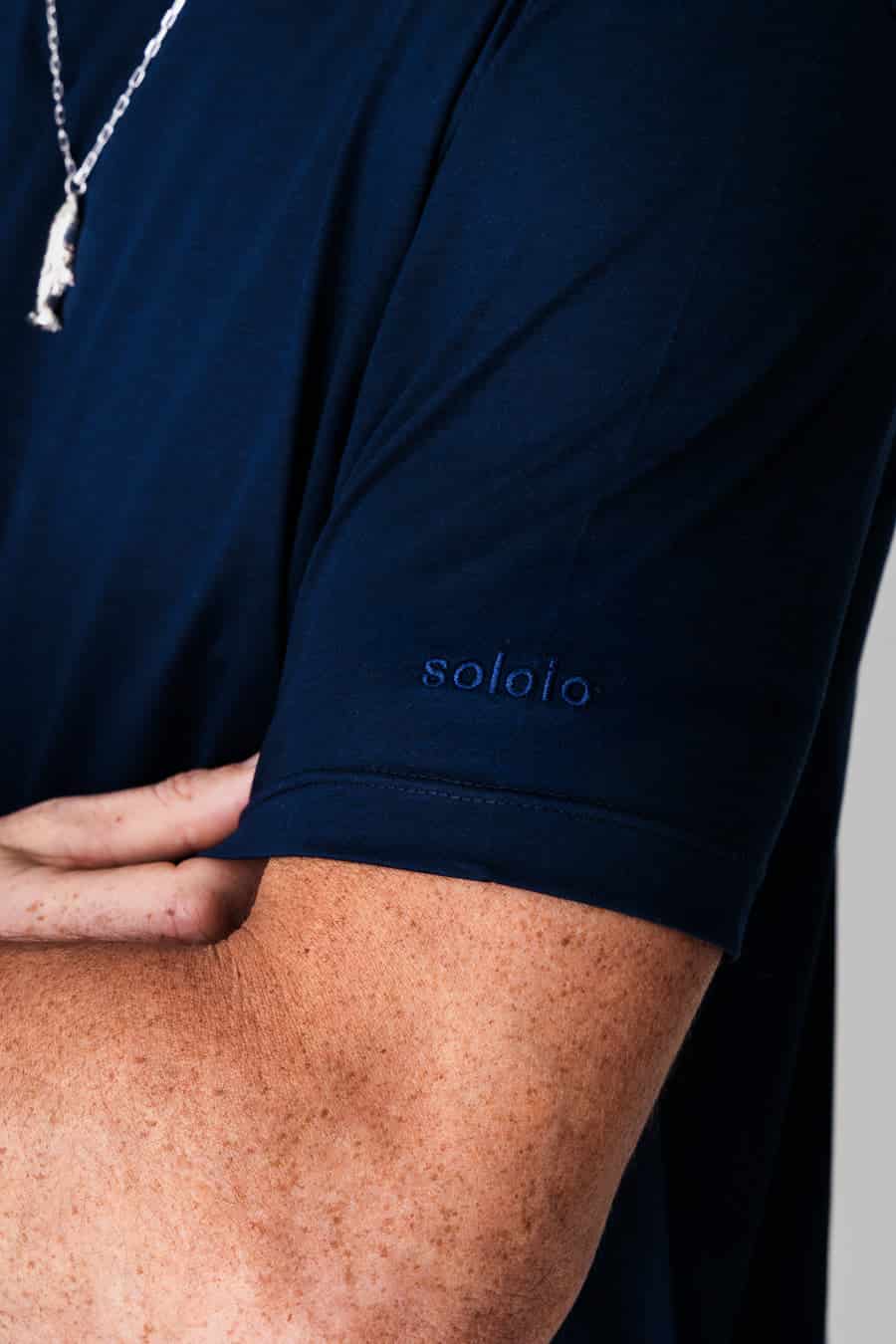 Men's cotton basic t-shirt navy - miniatura 2