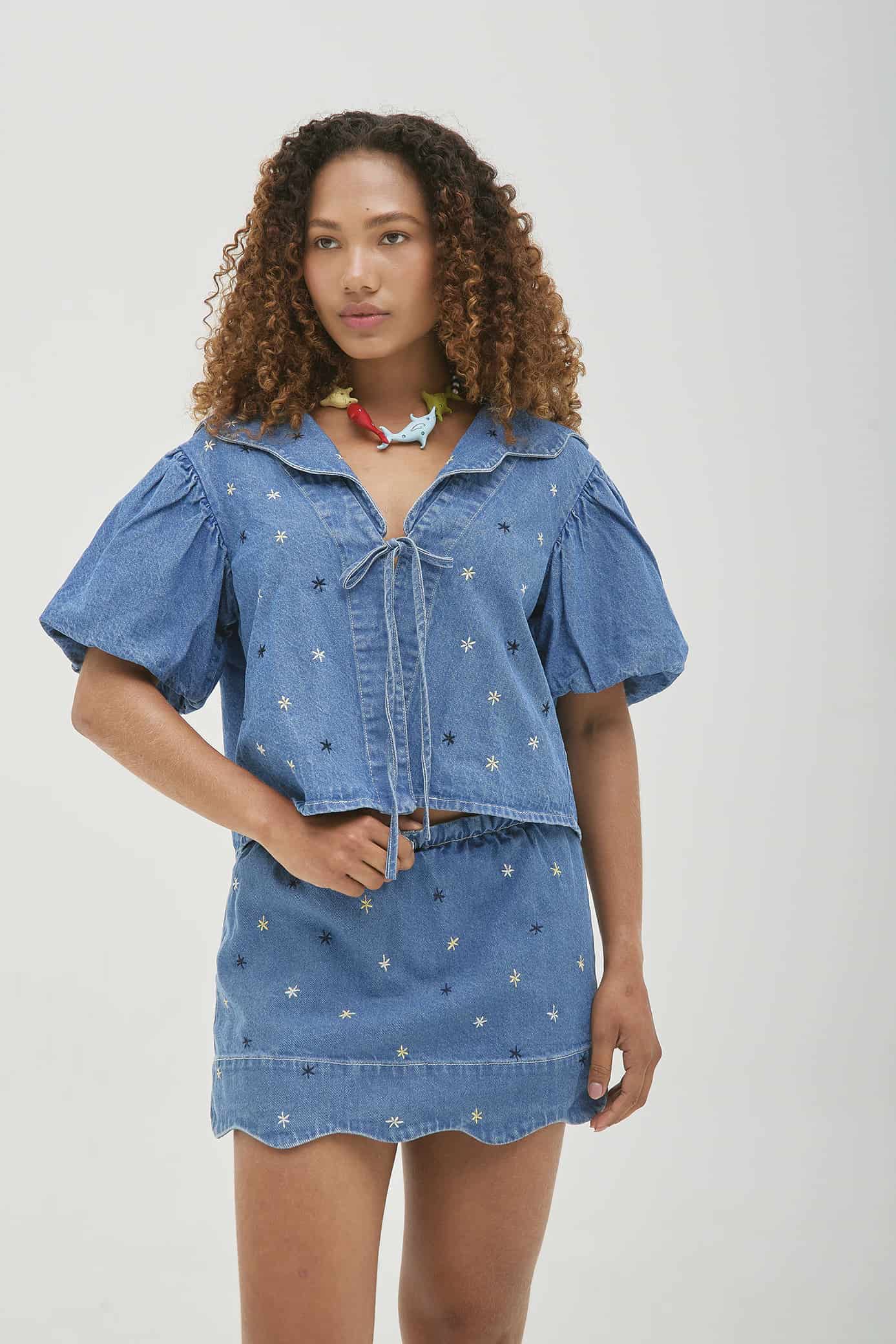 Falda Short Marea Denim - miniatura 5
