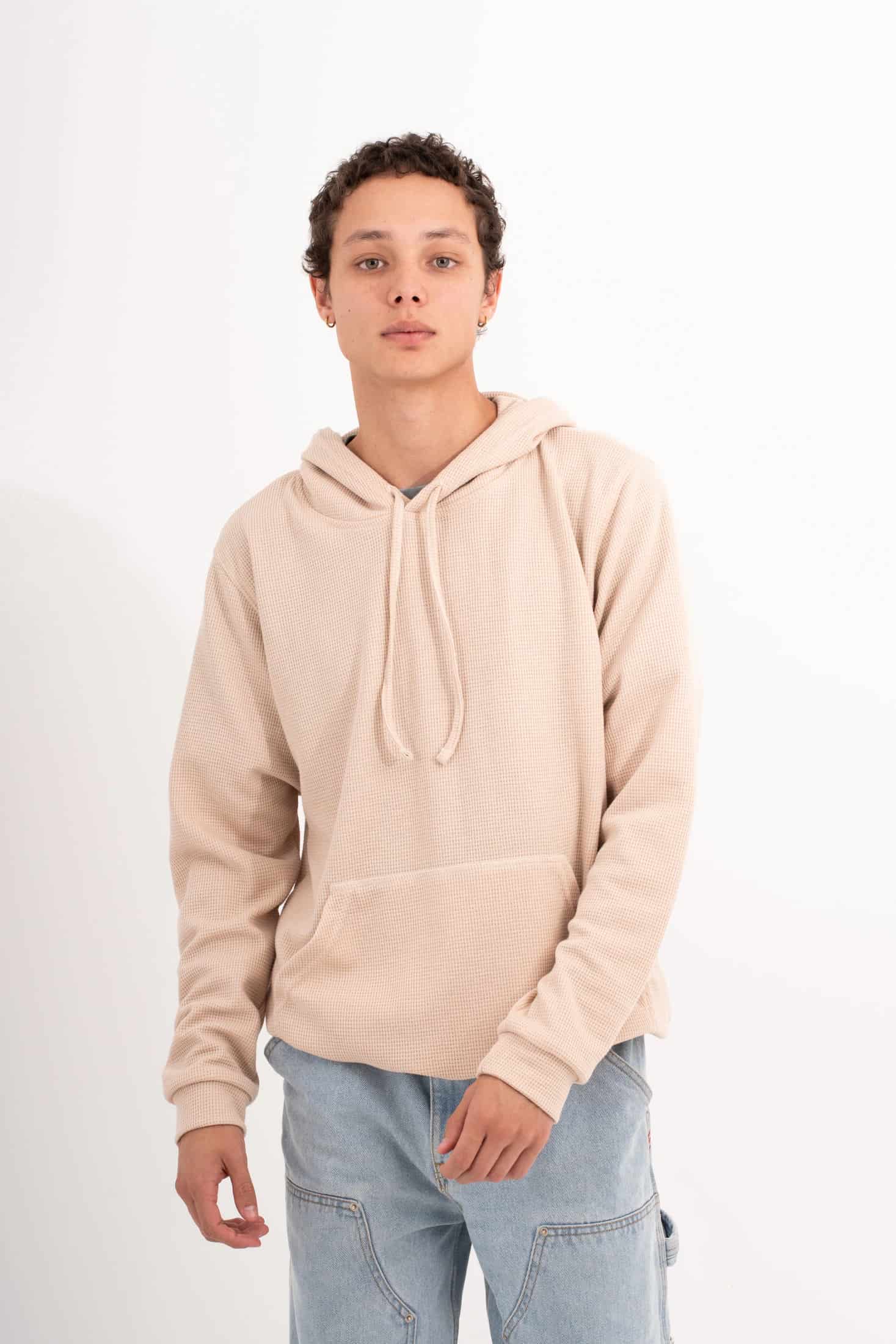 HOODIE BEIGE UNISEX- BÁSICO - miniatura 1