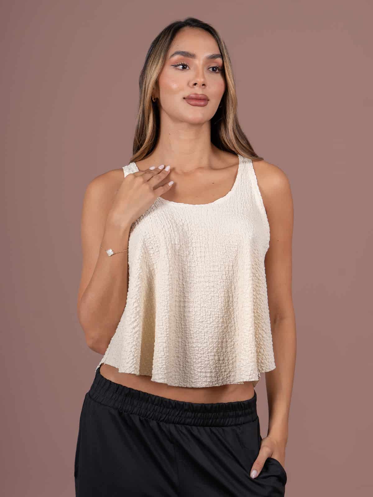 Blusa Leyva Ivory - miniatura 1