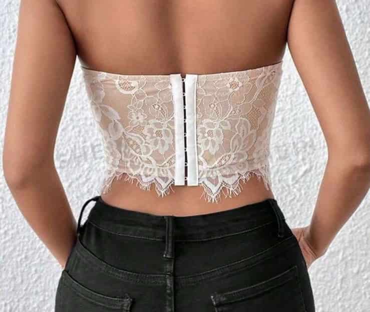 BRALETTE BLANCO CON NUDE EN BLONDA - miniatura 2