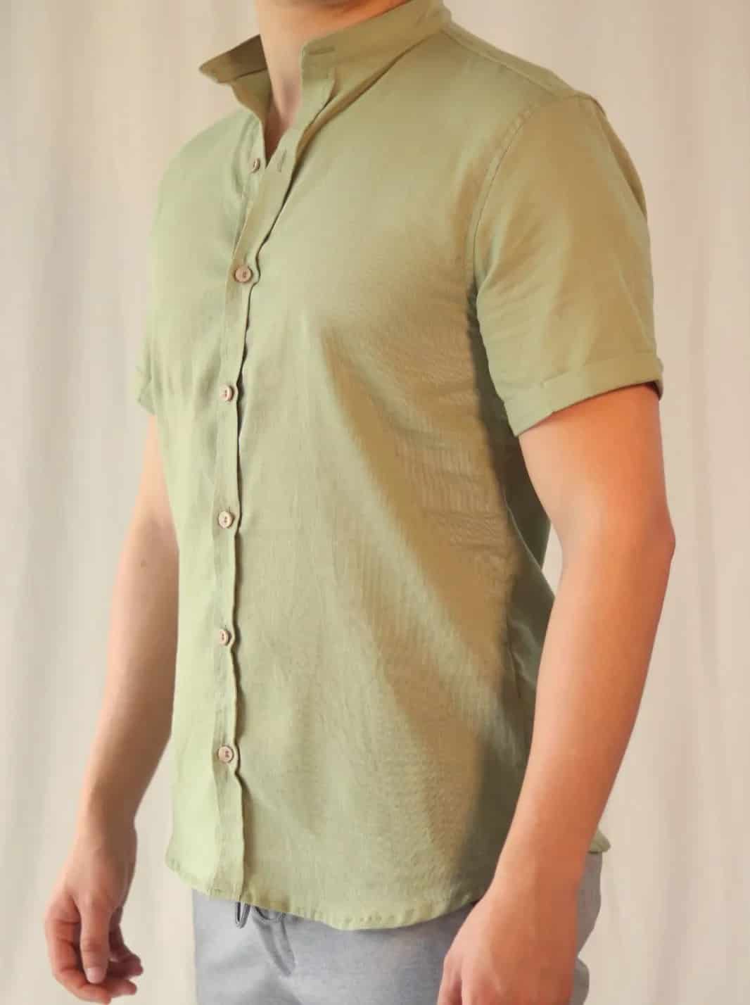 CAMISA LINO ALGODÓN | MANGA CORTA - miniatura 3