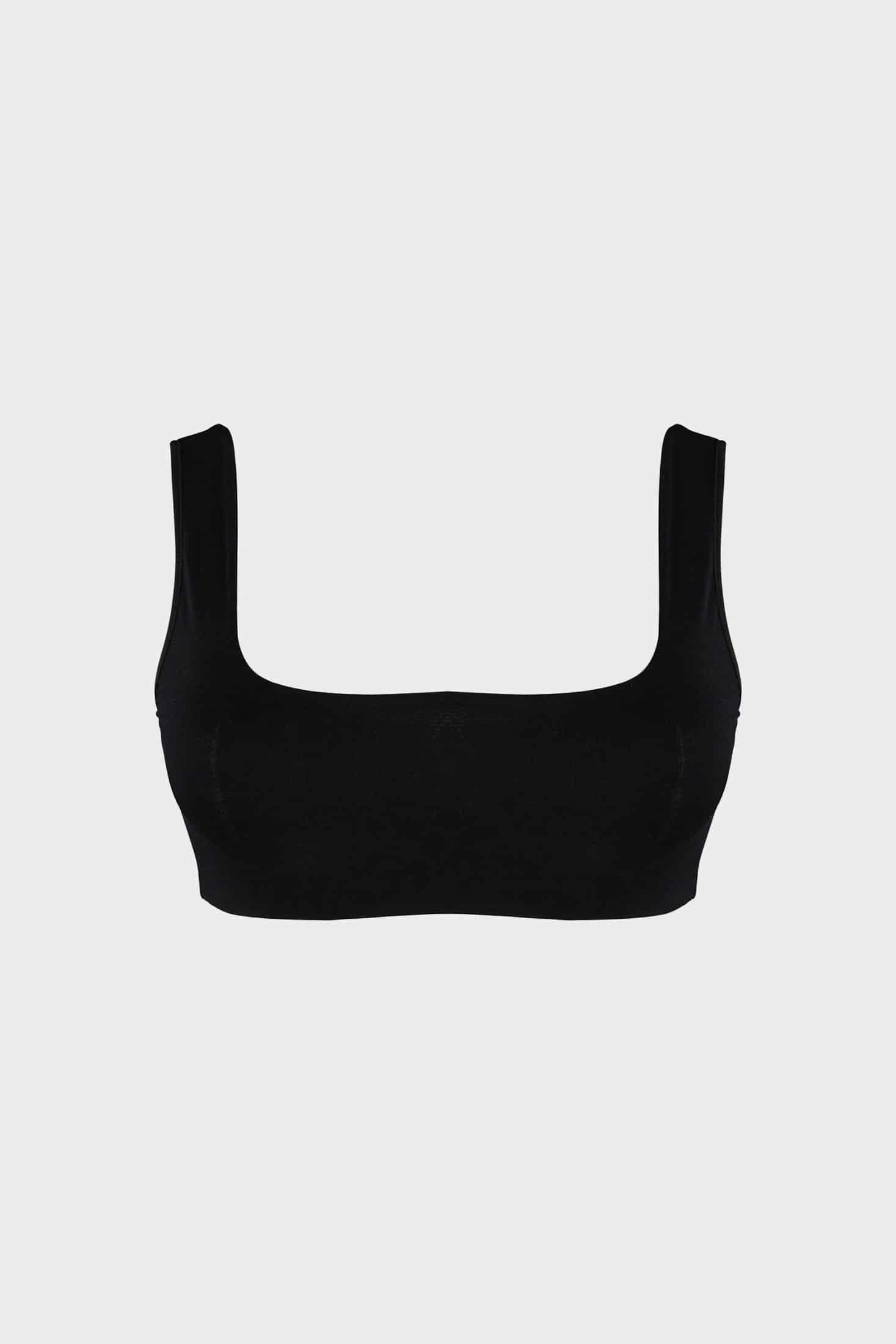 TOP LISO ELLIPSE SIN ARO ULTRA COMODO MICROMODAL NEGRO - miniatura 2