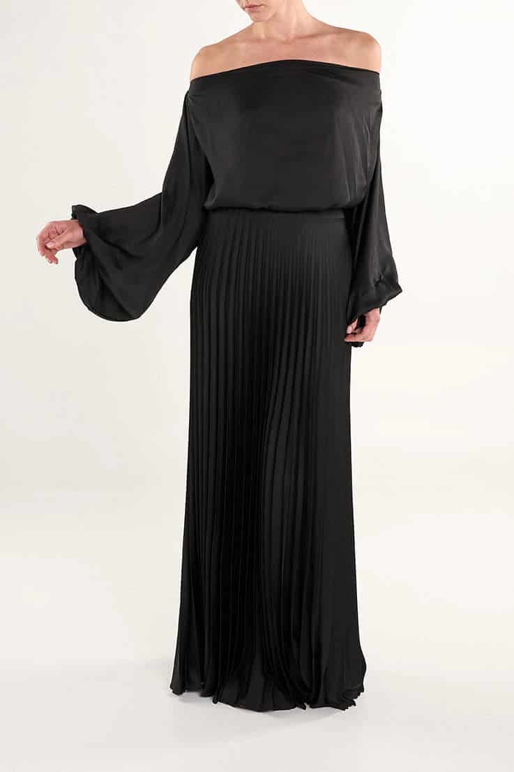 BLACK MIKI LONG SKIRT - miniatura 2