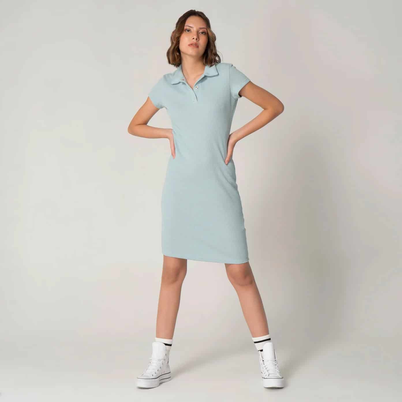 Vestido Slim Cuello Camisero Sport England - miniatura 20