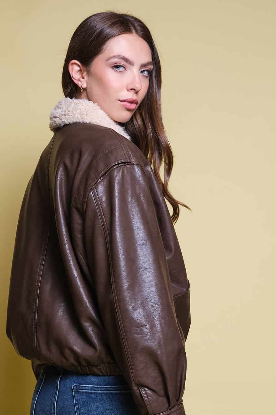 CHAQUETA SHEARLING CAFE - miniatura 2