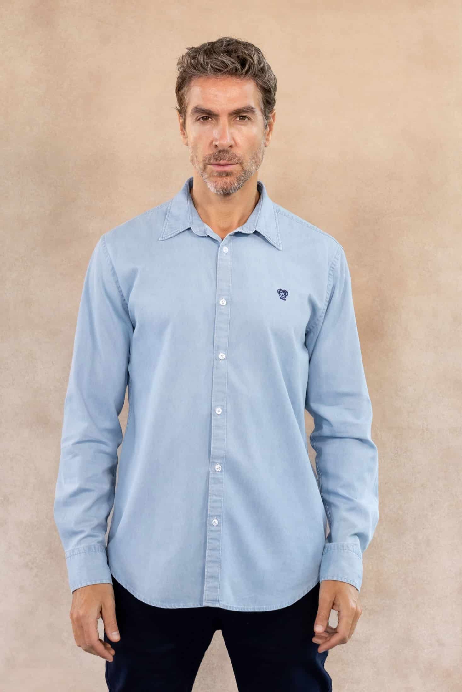 Camisa Antimanchas Denim Azul Sky - miniatura 1