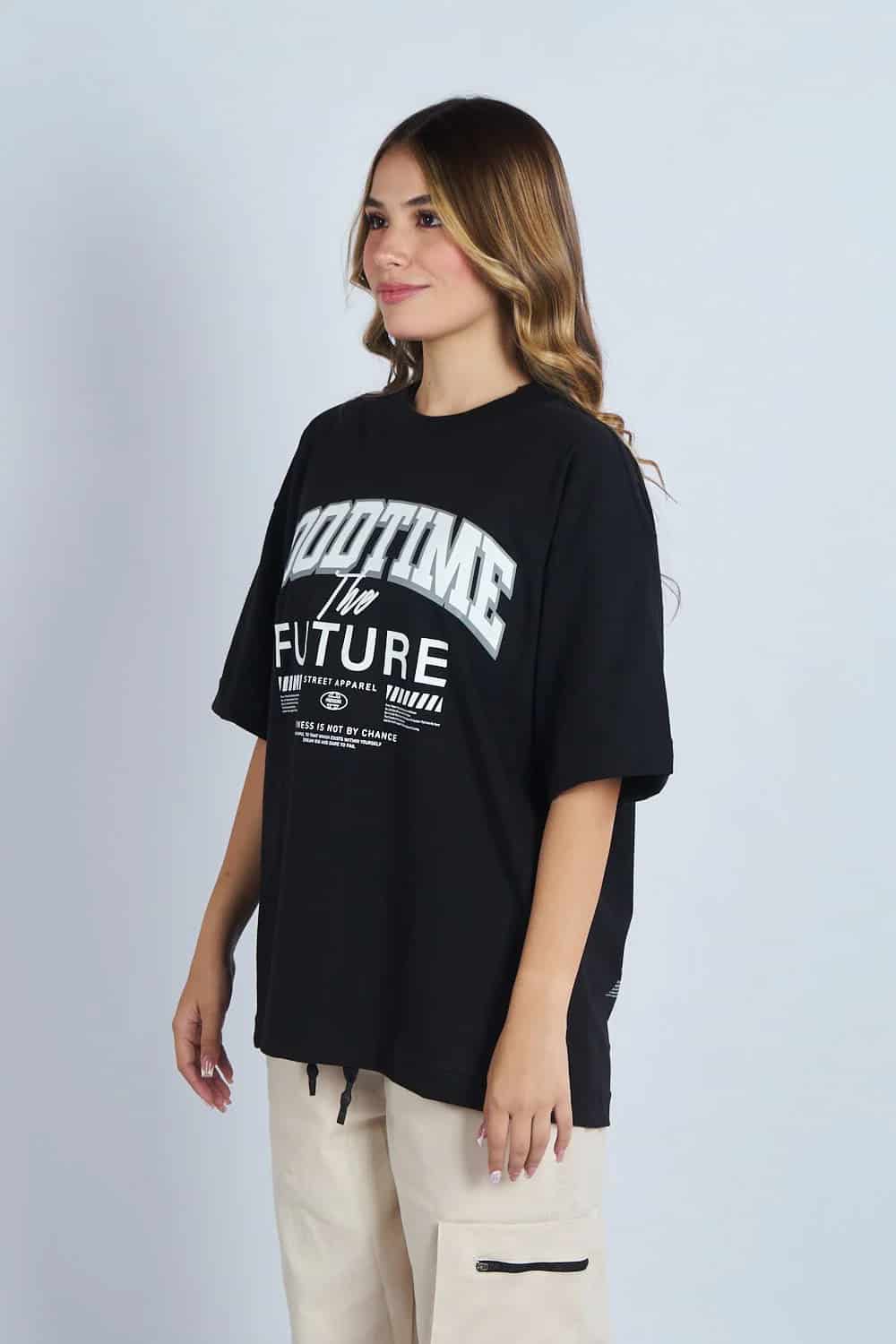 Camiseta oversize estampado Good Time Negro | DROP 03 | - miniatura 8