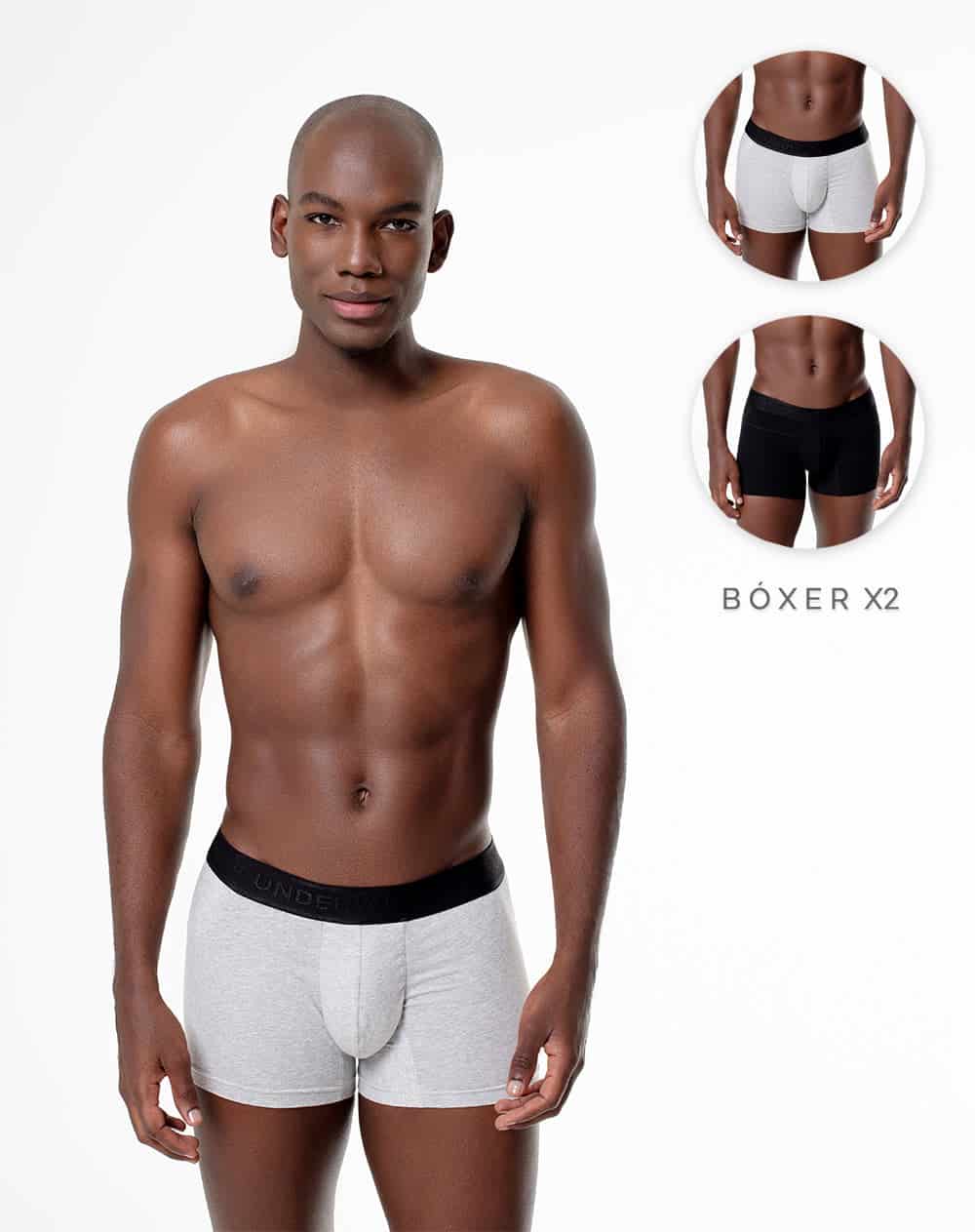 Bóxer corto algodón jersey x2unds surtido hombre - miniatura 1