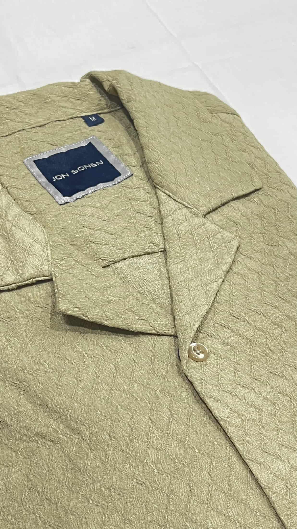 Camisa manga corta con textura para hombre Jon Sonen 027225019 - miniatura 5