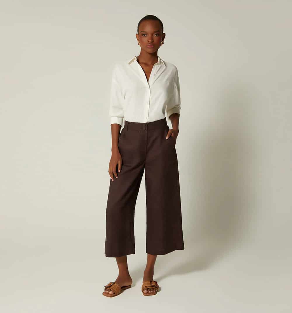 Pantalon tiro alto culotte - miniatura 2