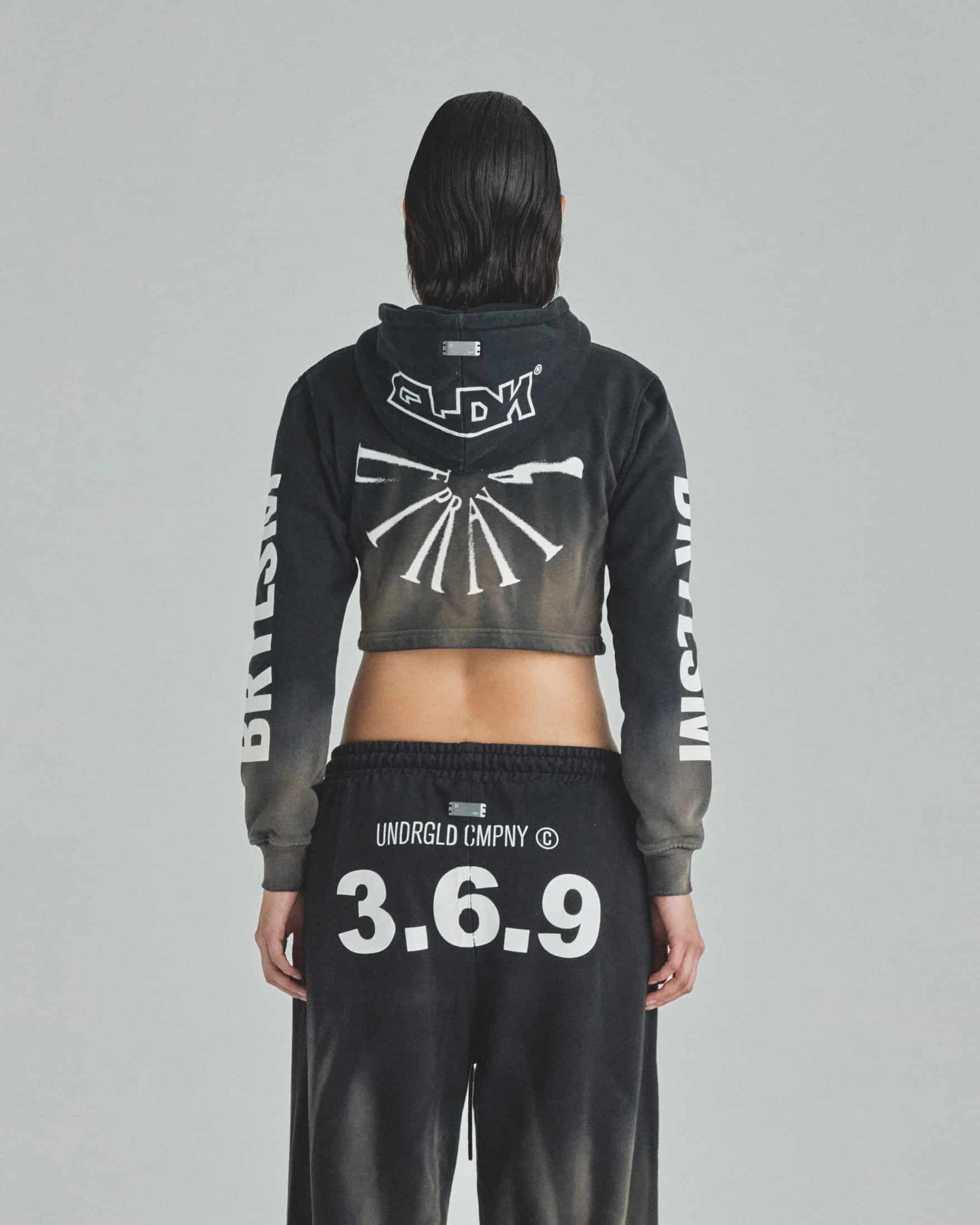 W Spring Pray 4 Love Zip Up Slim Fit Hoodie Sandblast Gray Flame - miniatura 7