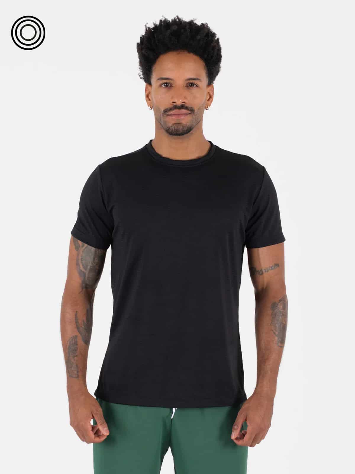 Camiseta panal hombre negra - miniatura 2