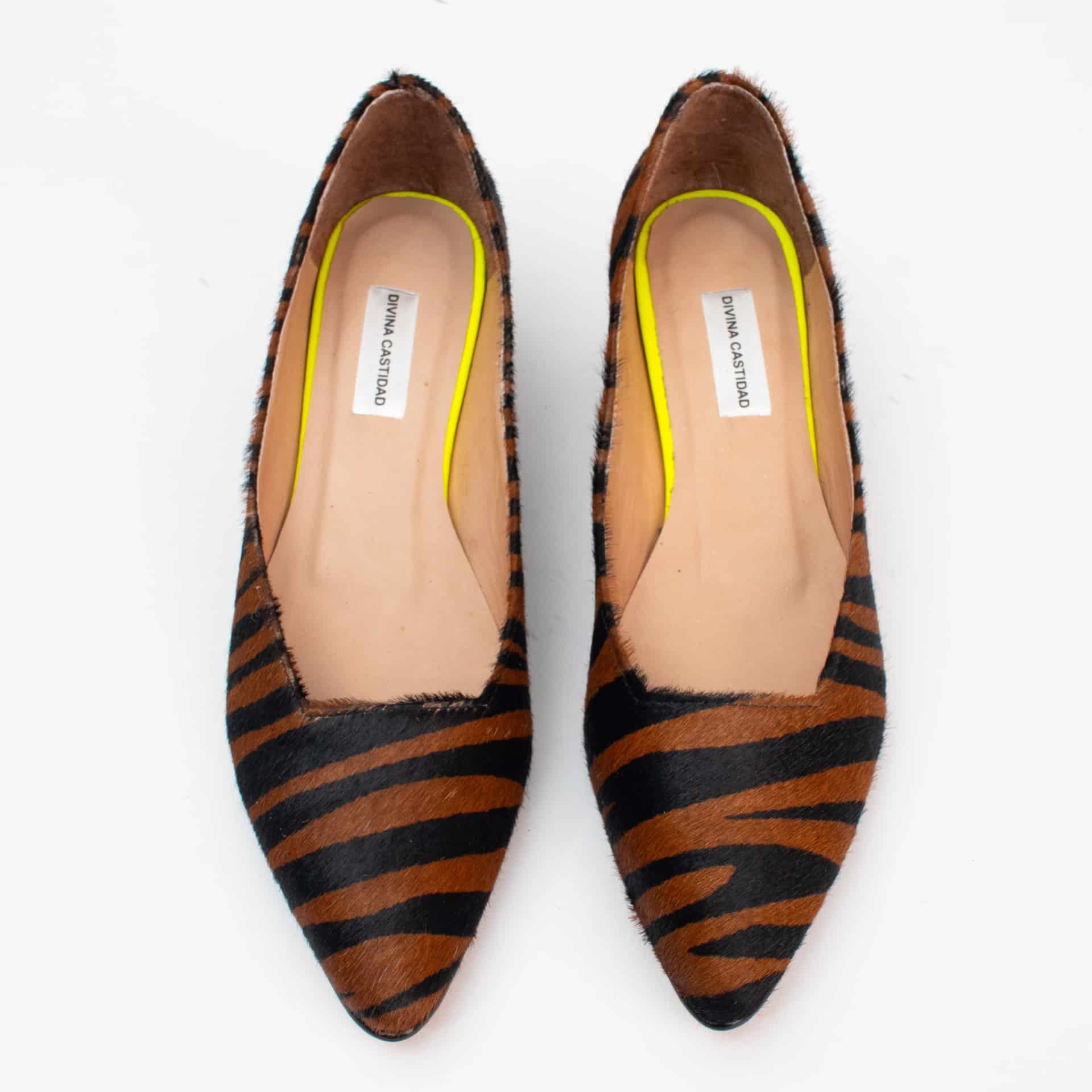 Zebra Print Calf Hair Midi Heels - miniatura 1
