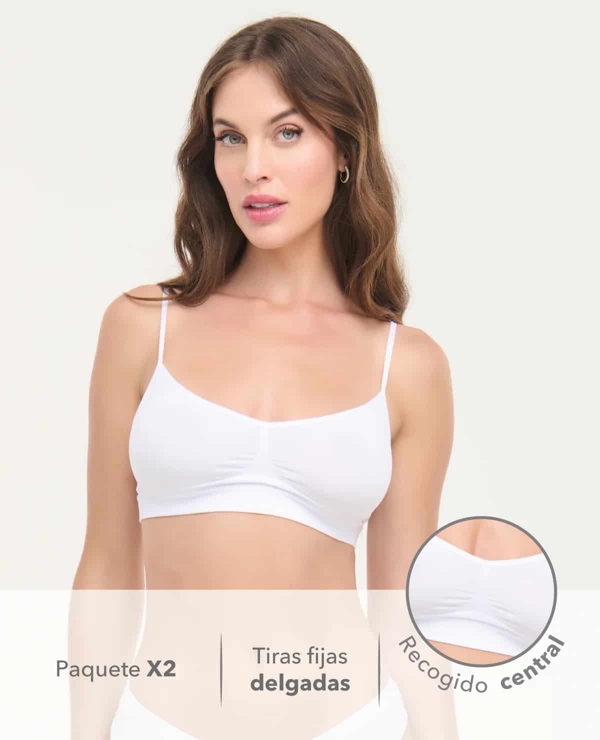 Top Seamless | Paquete X2 | Escote en V - miniatura 7