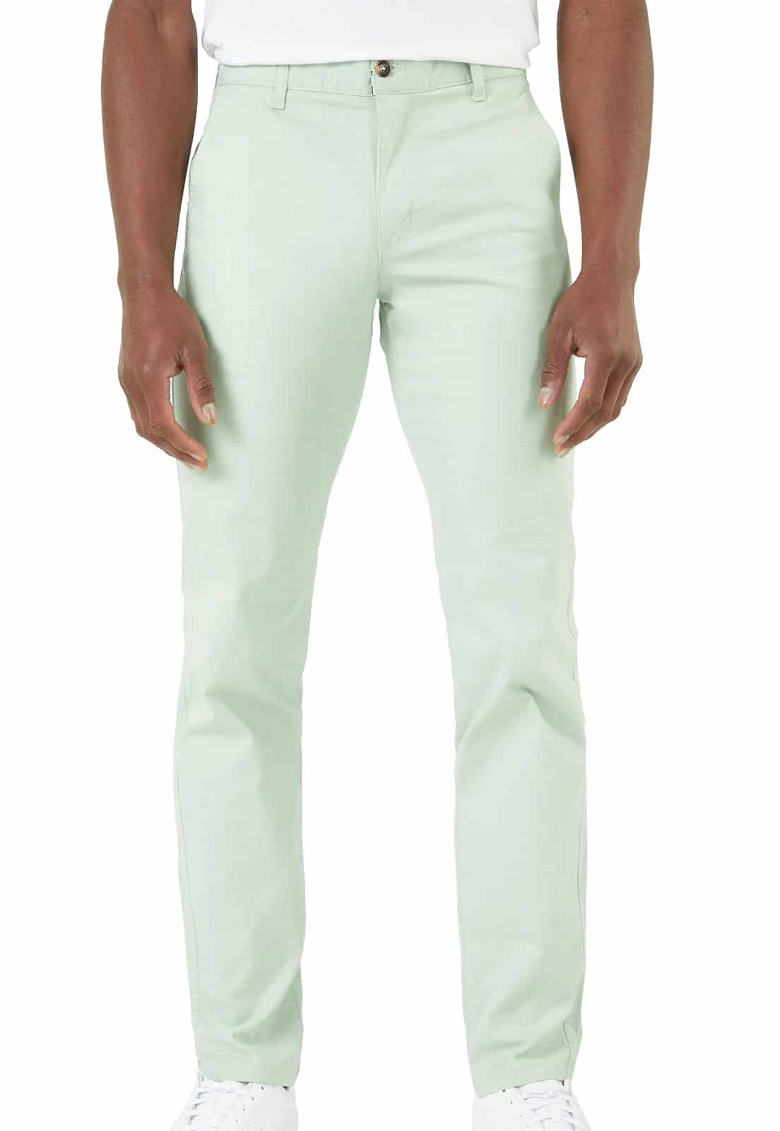 Pantalòn dril verde menta spandex - miniatura 3