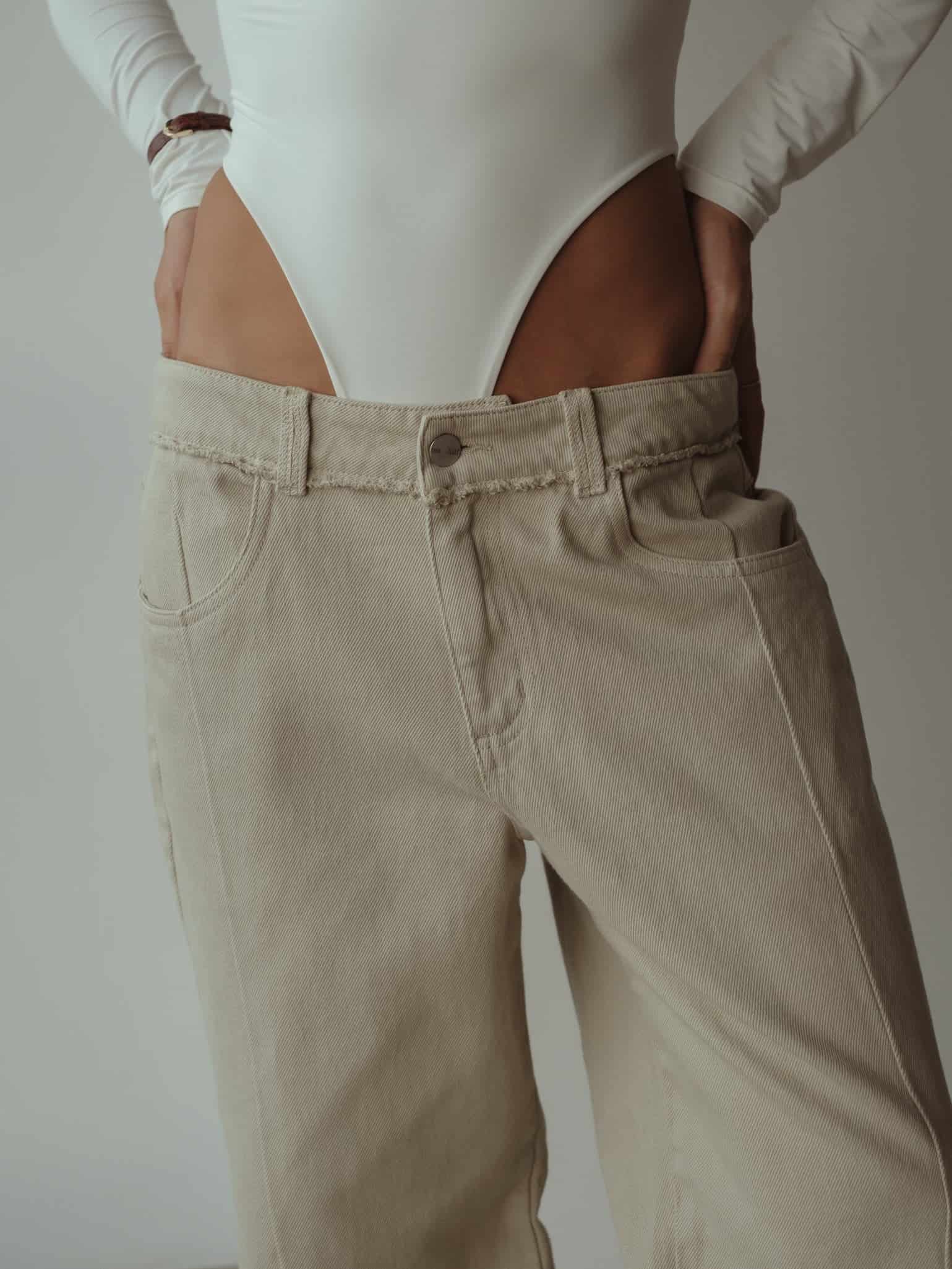 SPLIT LEG STRAIGHT JEAN - ASH - miniatura 4