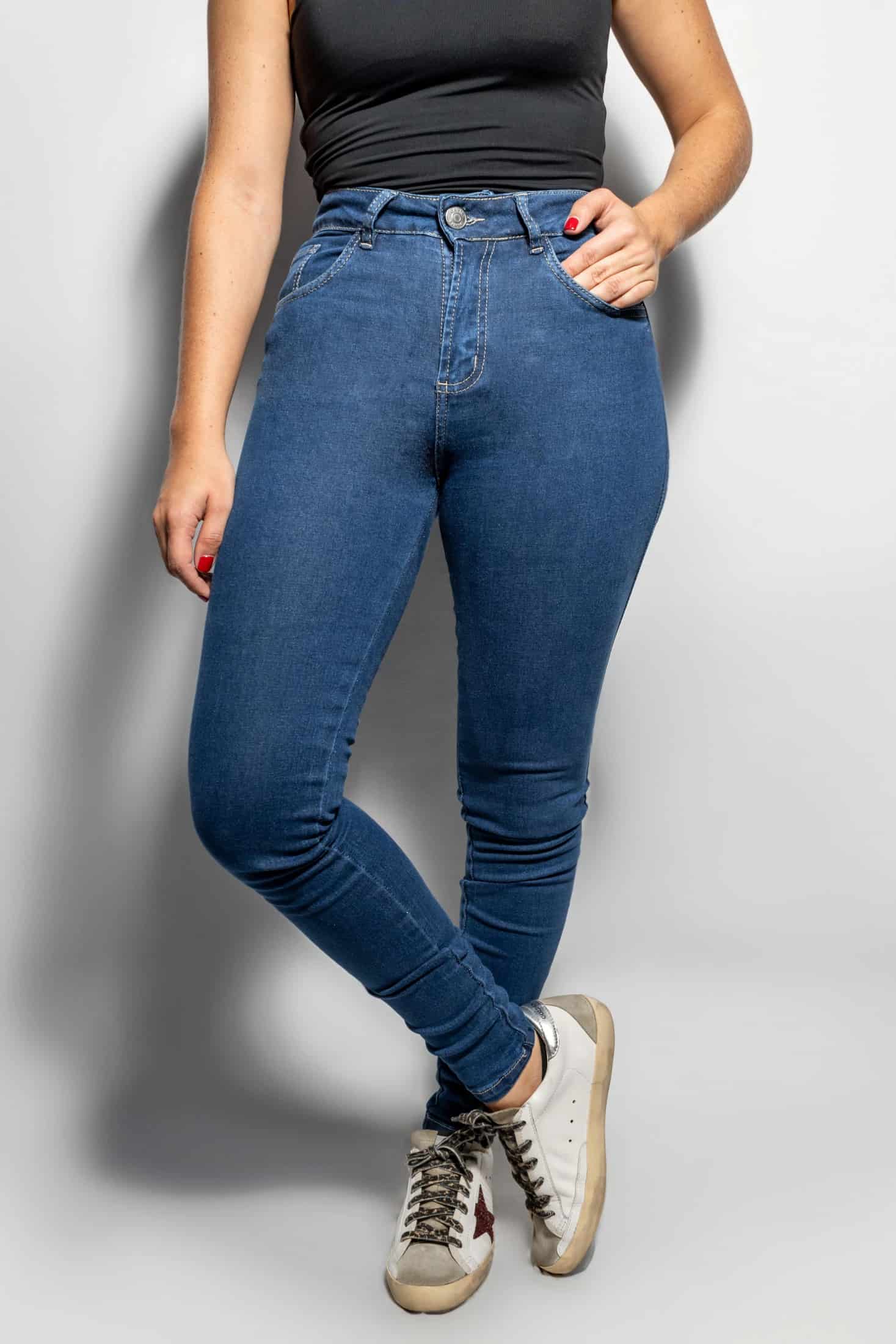 Jean Elastico Skinny Azul Navy - miniatura 1