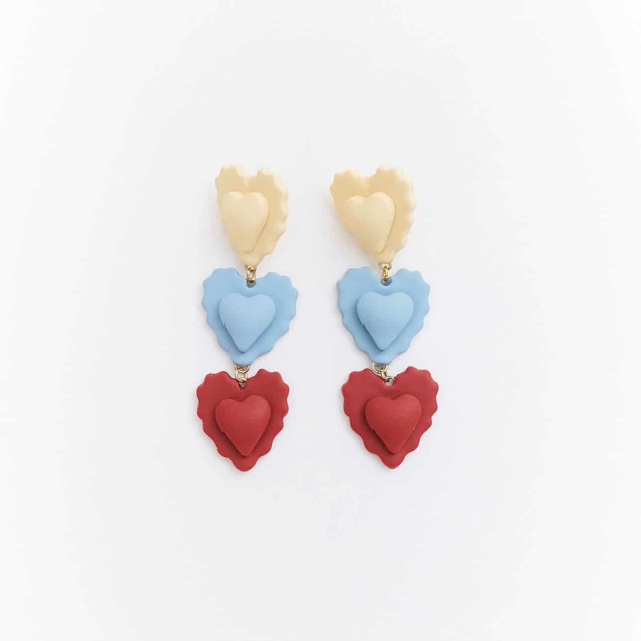 Aretes Latidos tricolor - miniatura 1