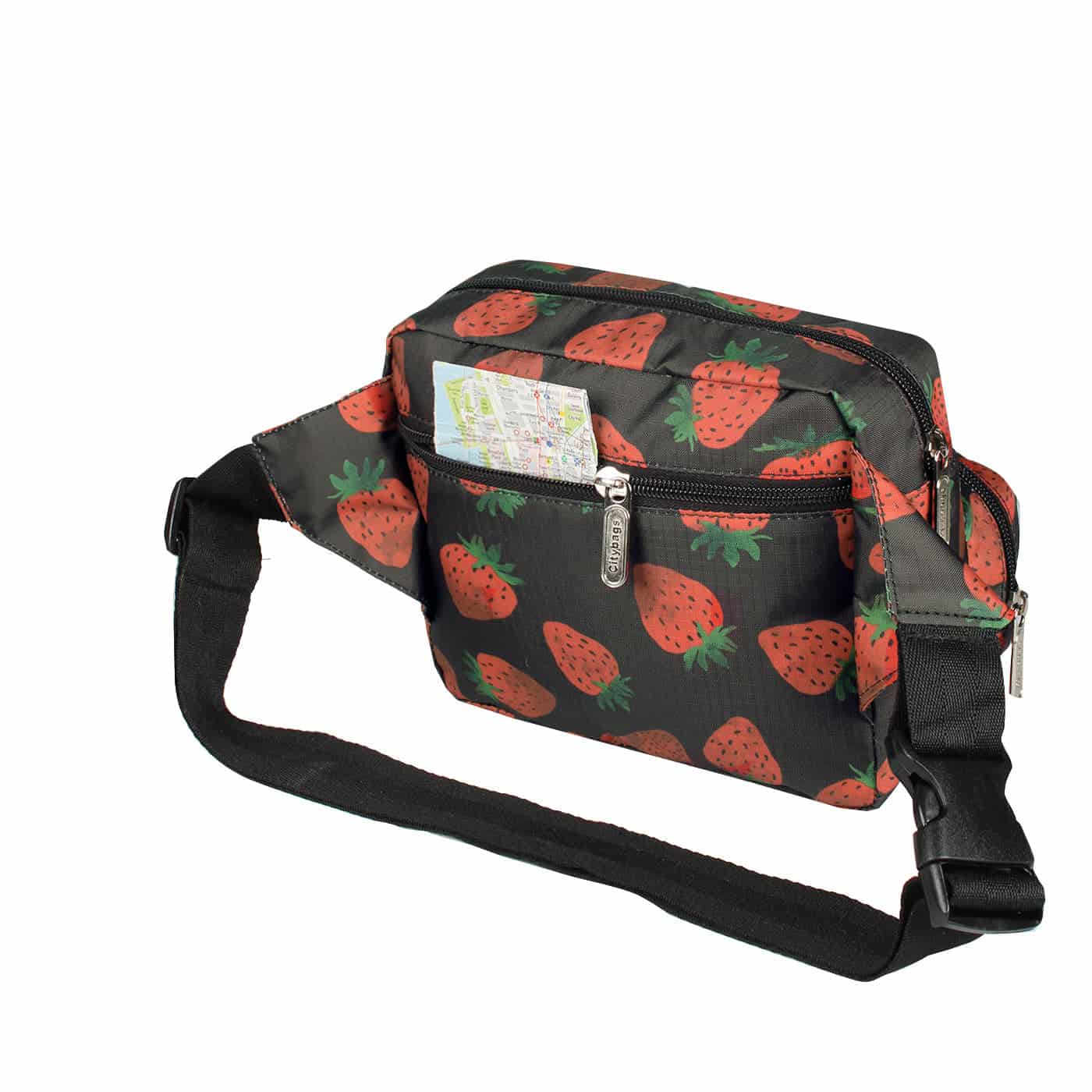 Canguro XL ULTRA Plegable Estampado Fresas Multicolor Citybags - miniatura 4