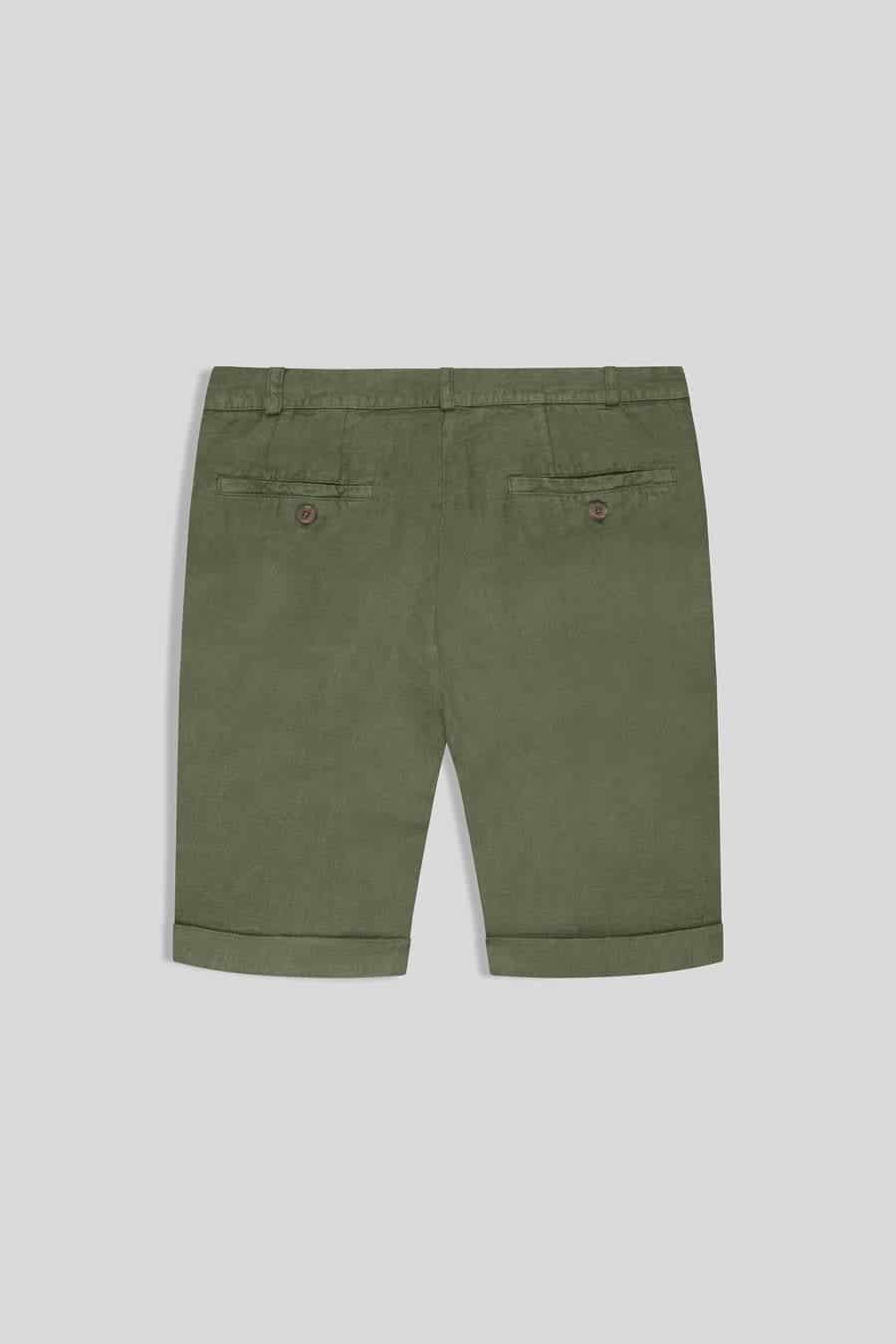 Men's linen bermuda green - miniatura 2