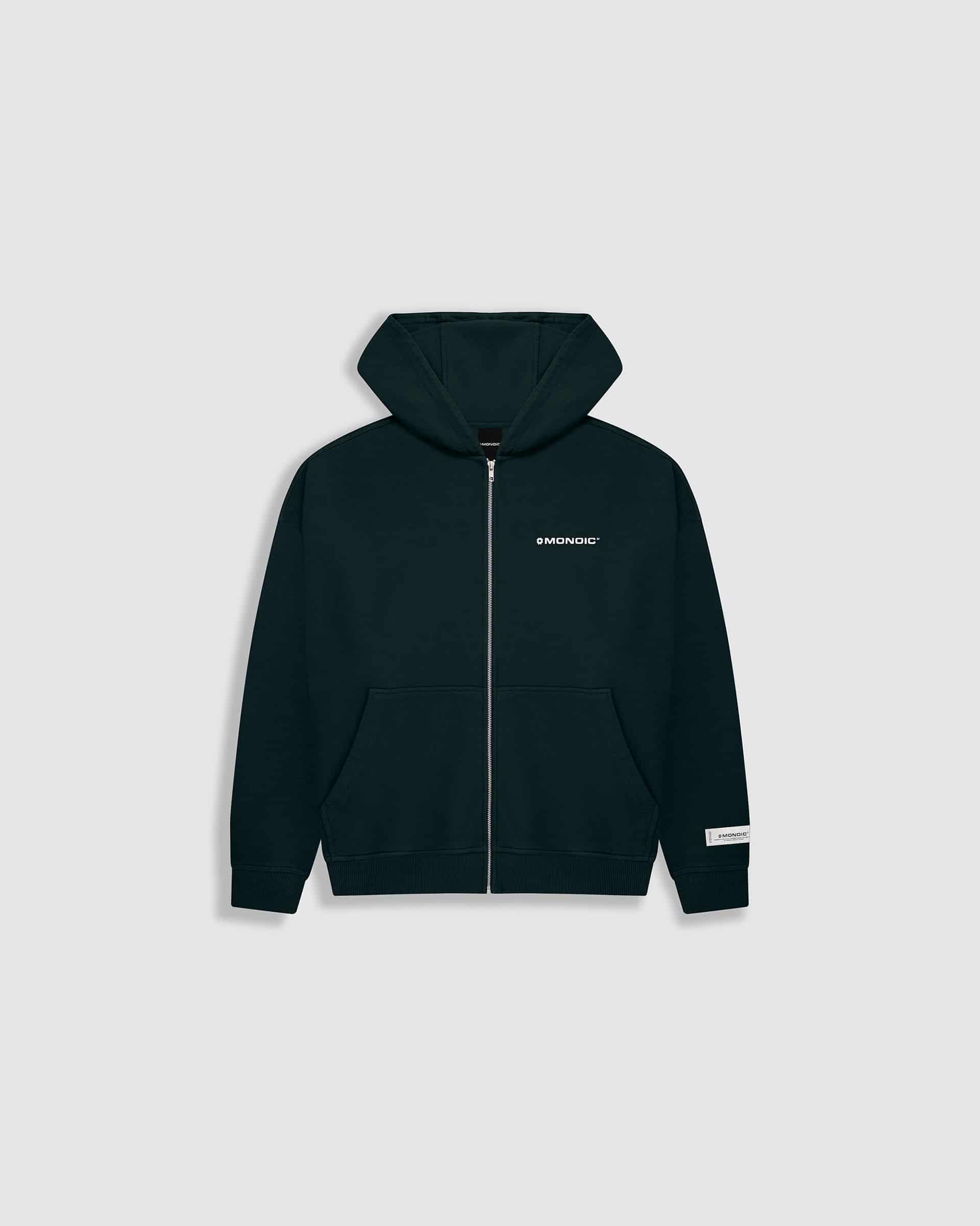 Zip Hoodie Oversized Básico V4 - Forest Green - miniatura 1