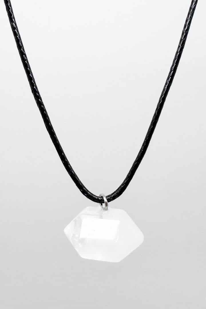 Collar cuerda cristal hexágono - miniatura 1