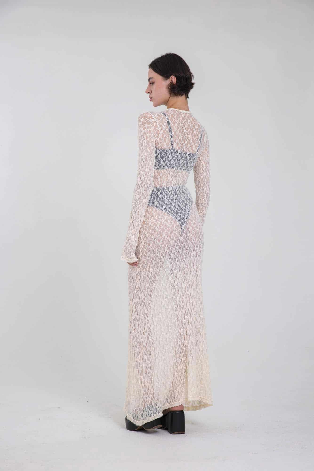 SERENA MARFIL LACE DRESS - miniatura 2