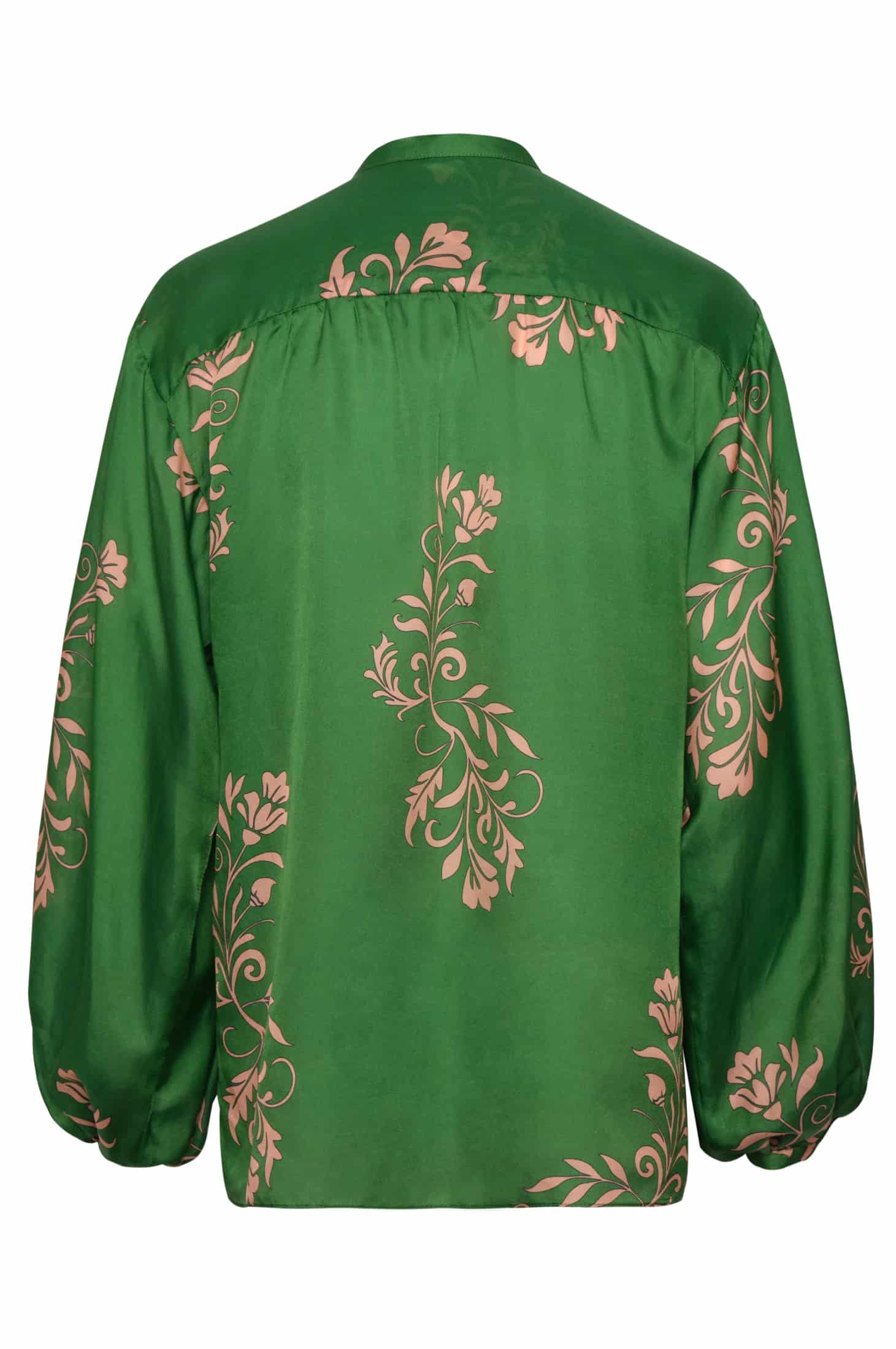 Don Simon Cotton Silk Shirt / Green Buganvilias - miniatura 4