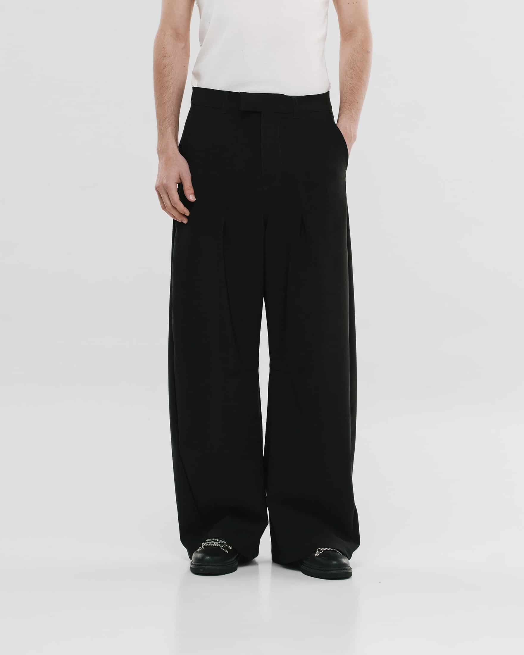 Barrel Fit Trousers - Negro - miniatura 4