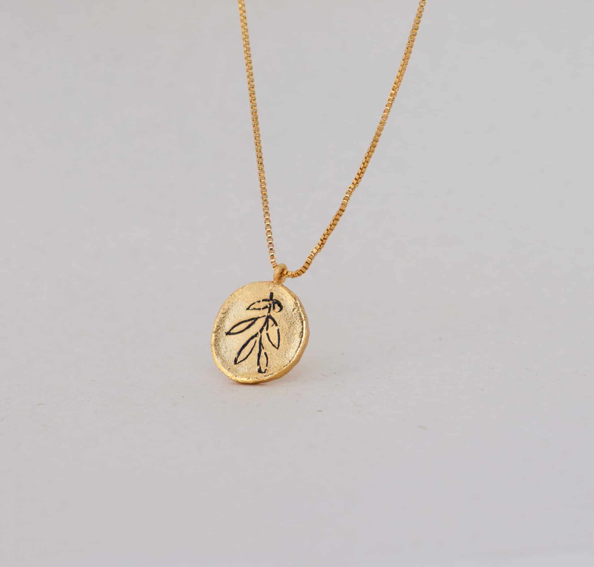 Collar moneda olivo - miniatura 3