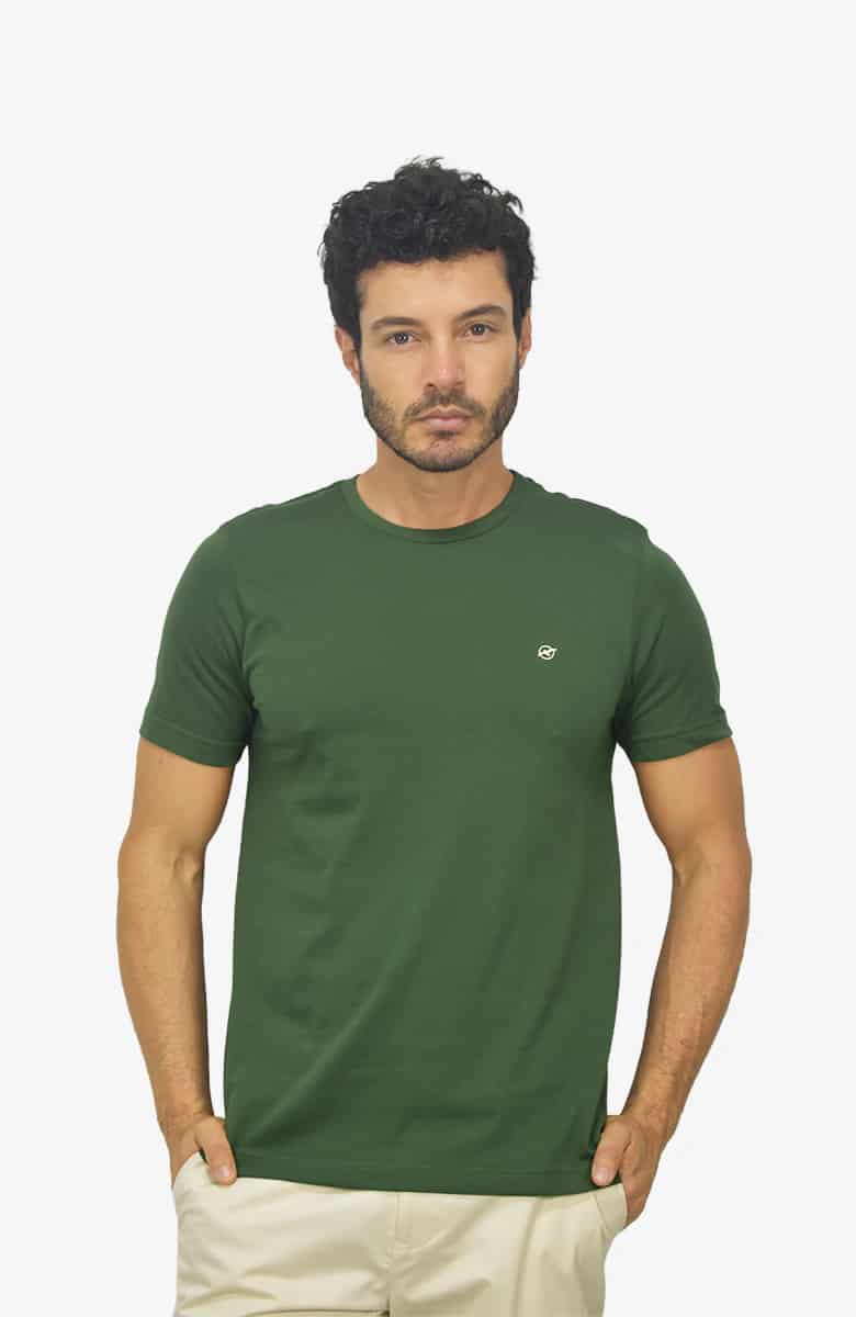 Camiseta básica Verde para Hombre - miniatura 1