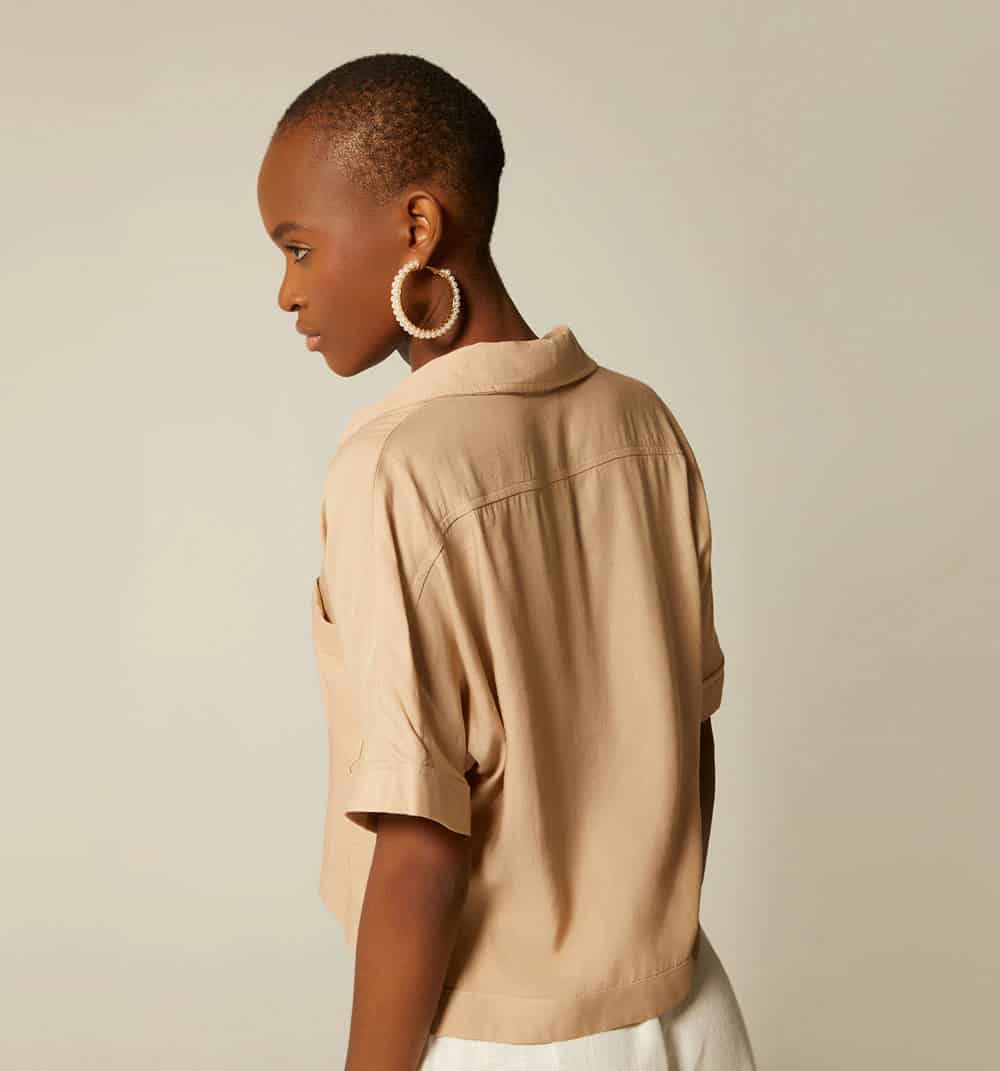 Blusa manga corta boxy - miniatura 2
