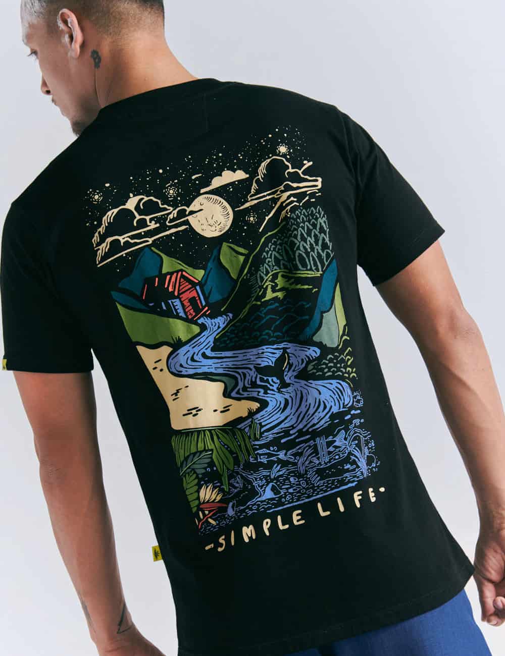 Camiseta Regular Fit Mountain Life negro Hombre - miniatura 1