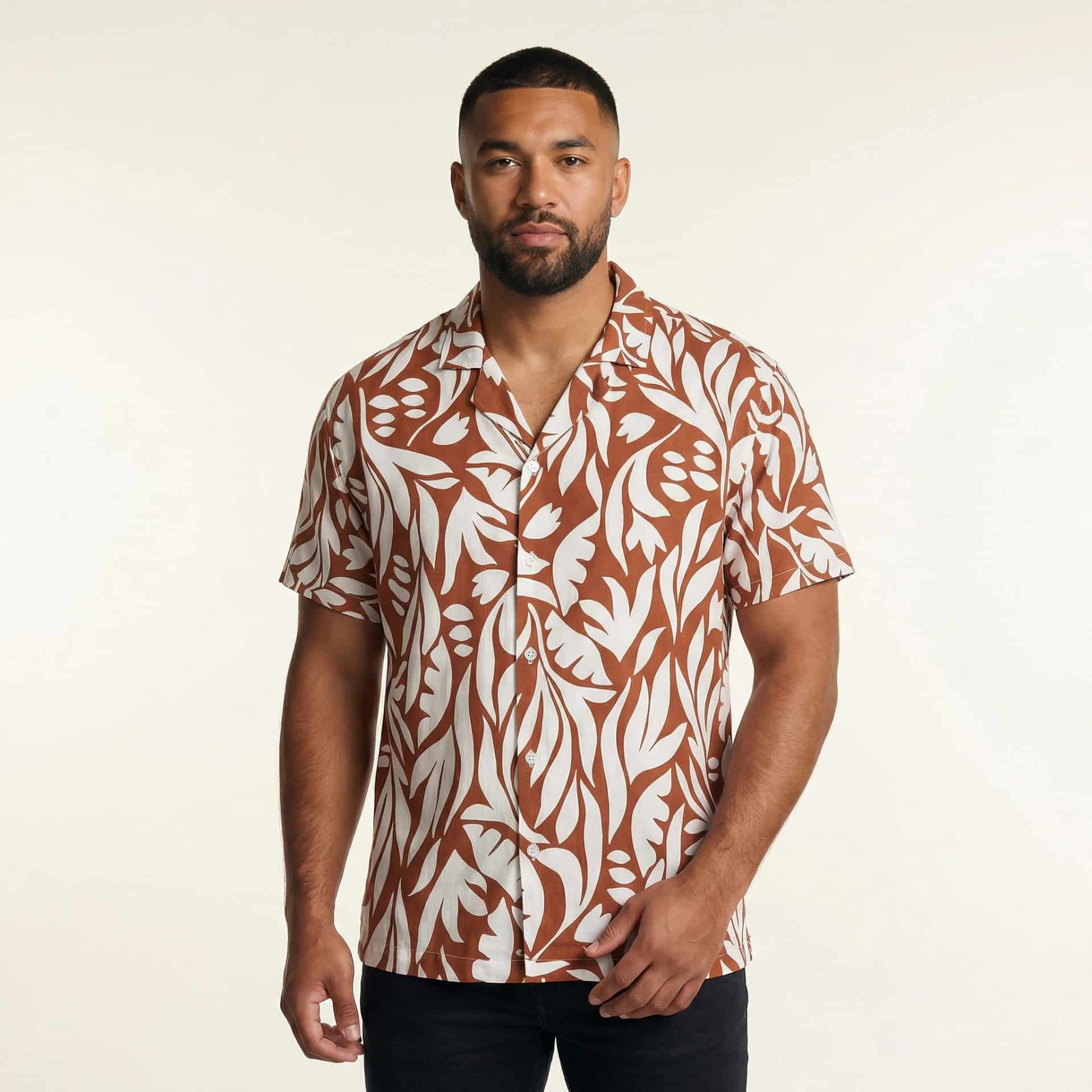 Camisa Bowling Estampada Rojo C301 - miniatura 2