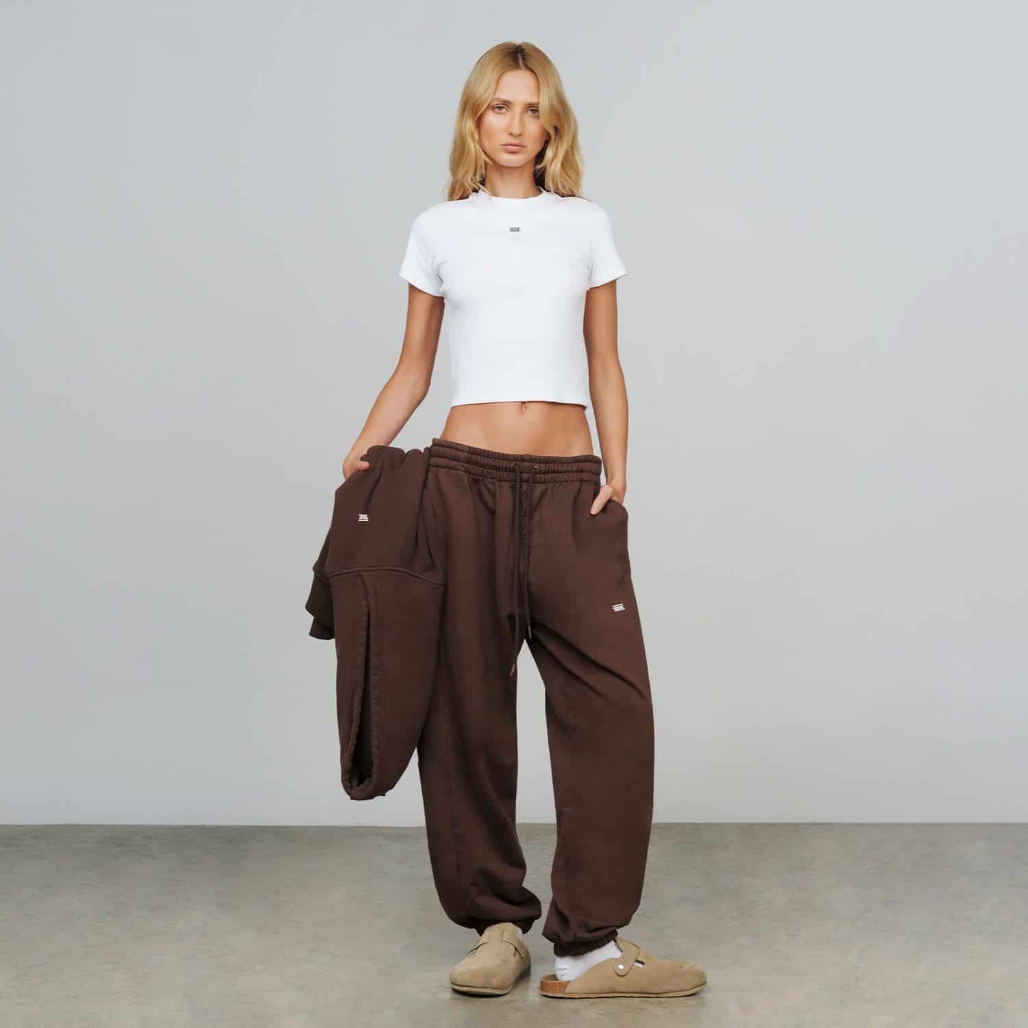 Slim Ribbed Fitted Tee - White - miniatura 6