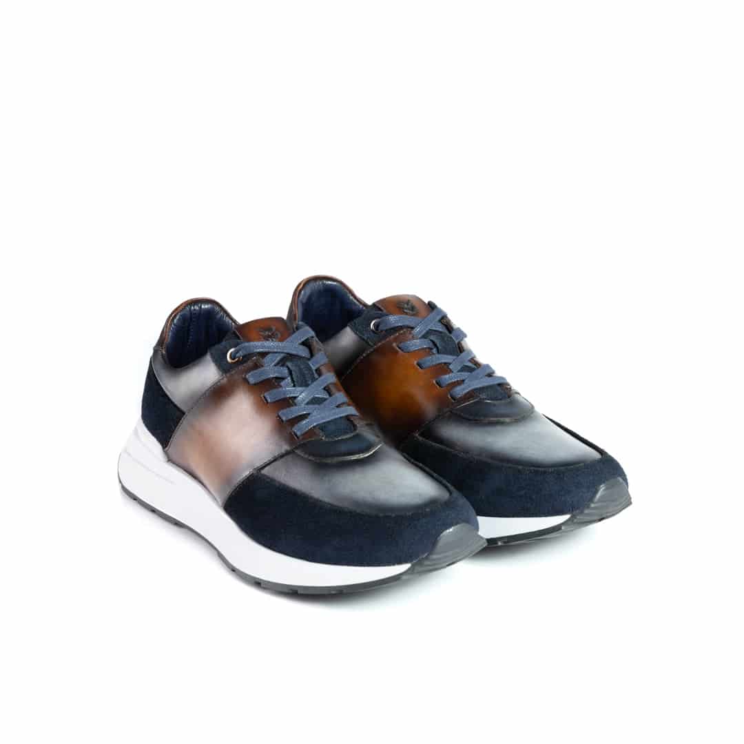 Sneaker Arezzo Azul-Caramelo - miniatura 4