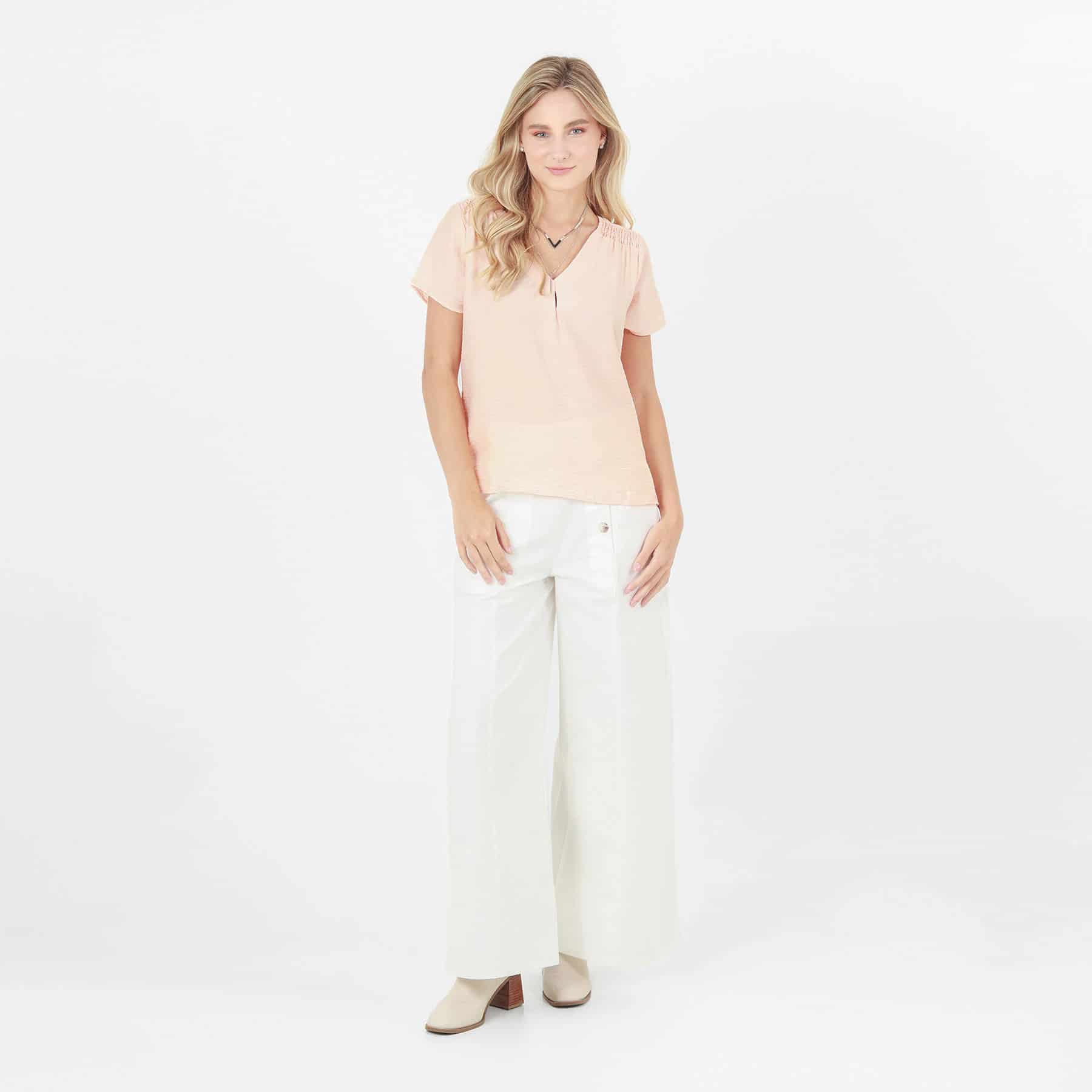 Blusa Cuello V Manga Corta - miniatura 5