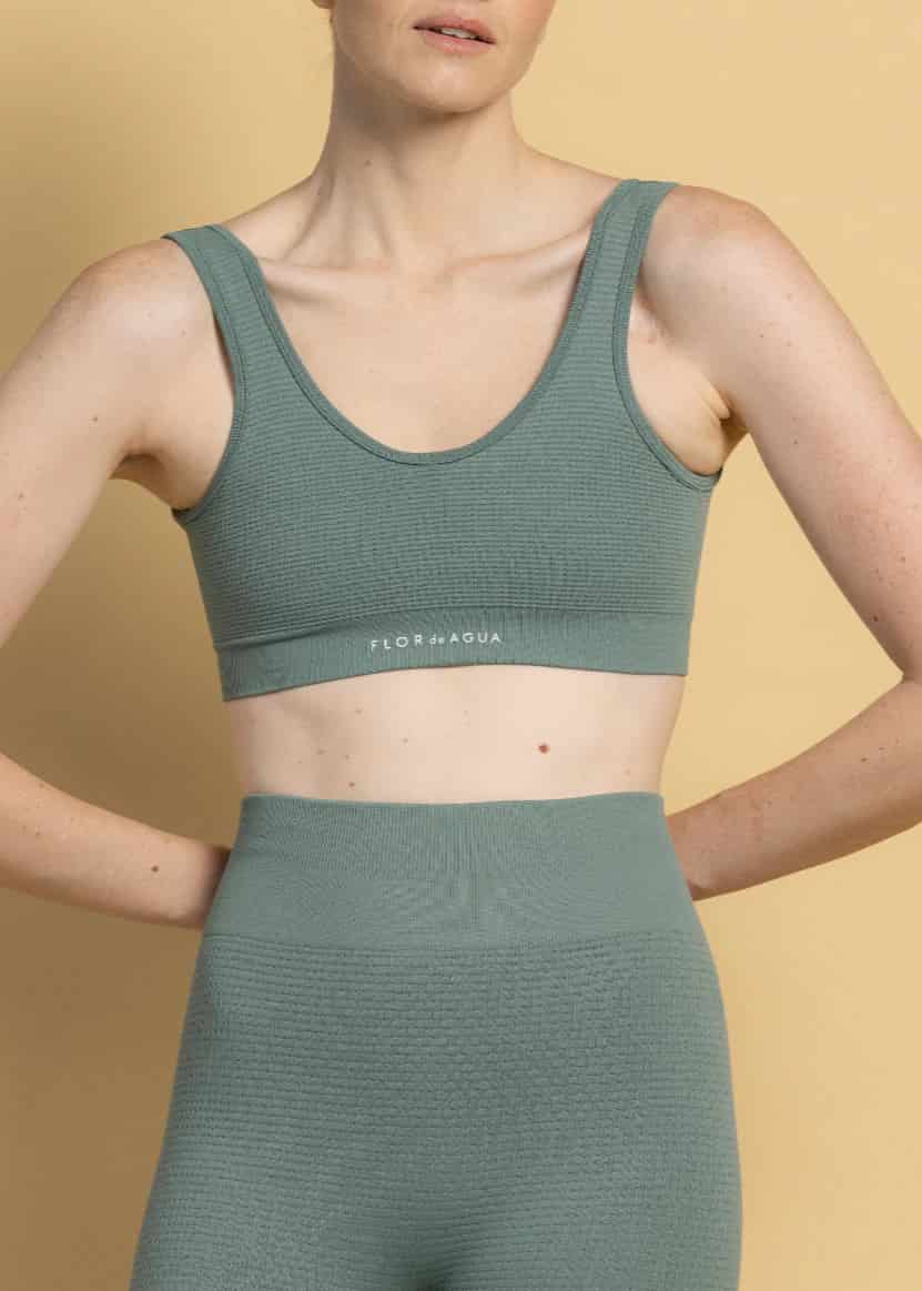 Set Top Box Legging Waffle Verde - miniatura 2