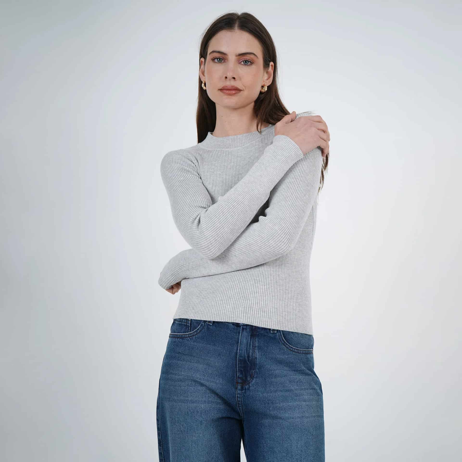 Sweater Cuello V Manga Larga - miniatura 11