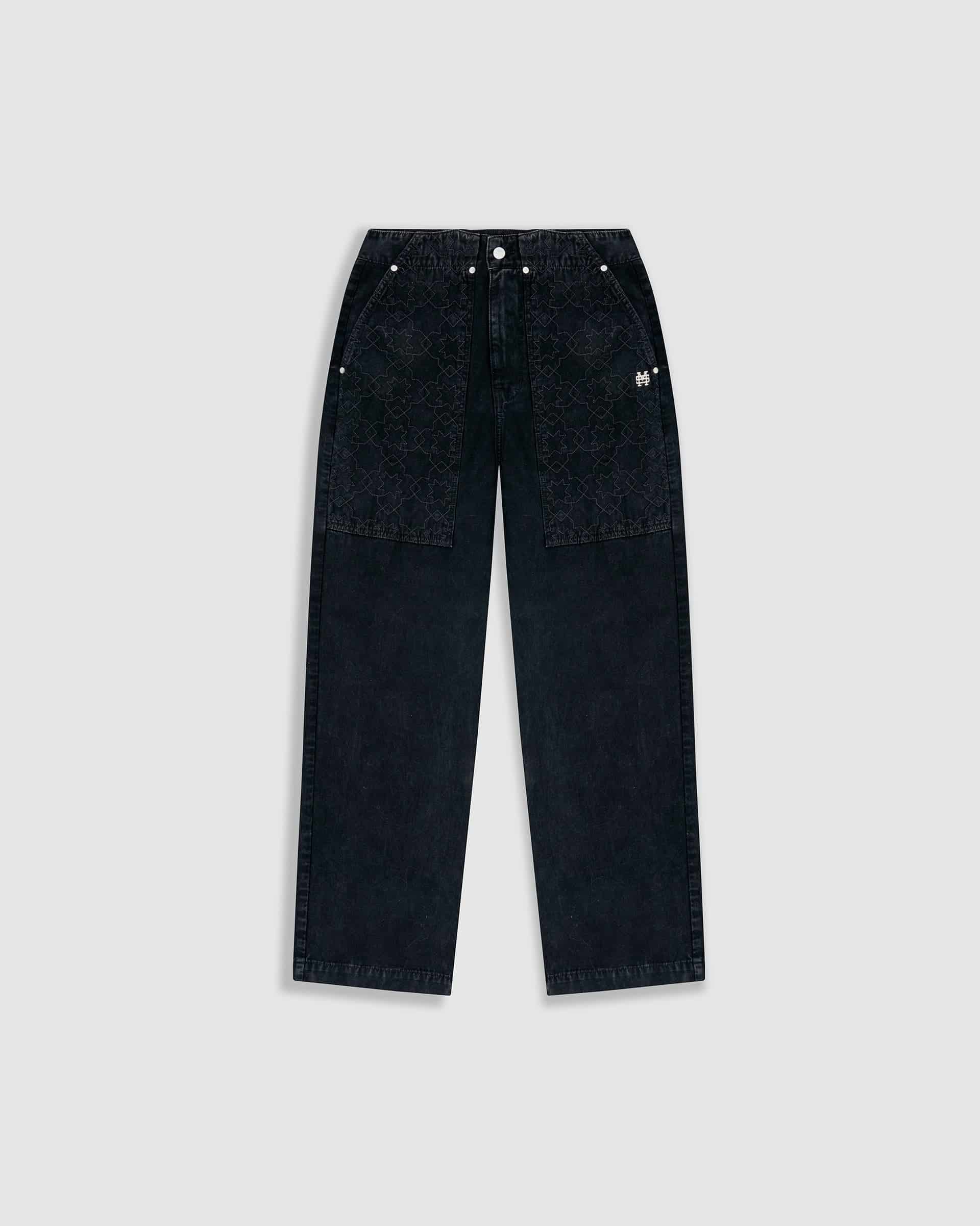 Wide Fit Chore Pants - Negro - miniatura 1