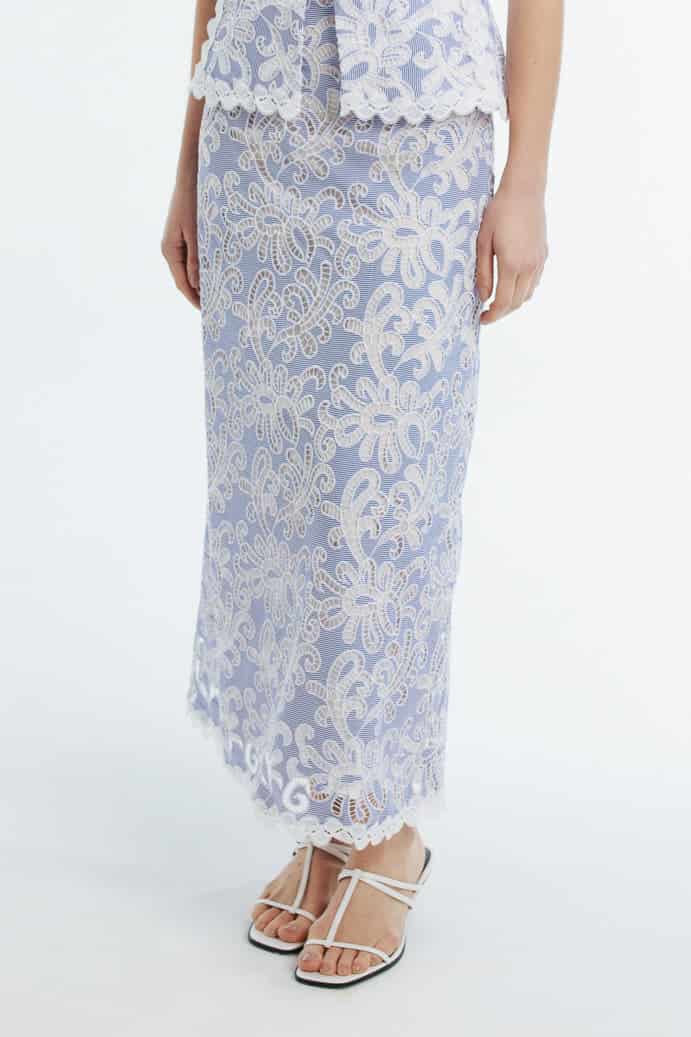 NINA MAXI SKIRT BLUE - miniatura 2